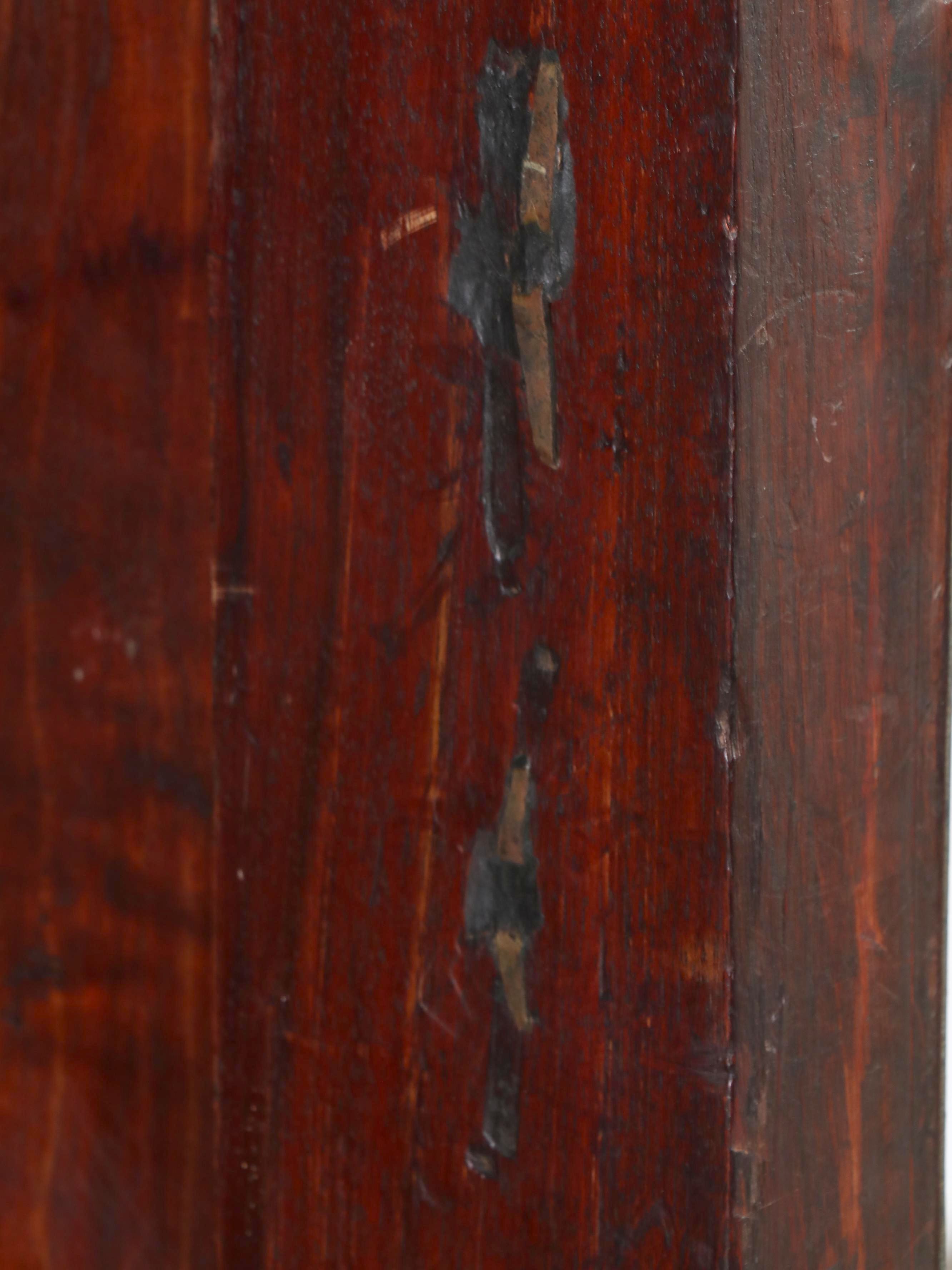 Chinese Carved Elm Wardrobe Cabinet, Late 19th to Early 20th Century