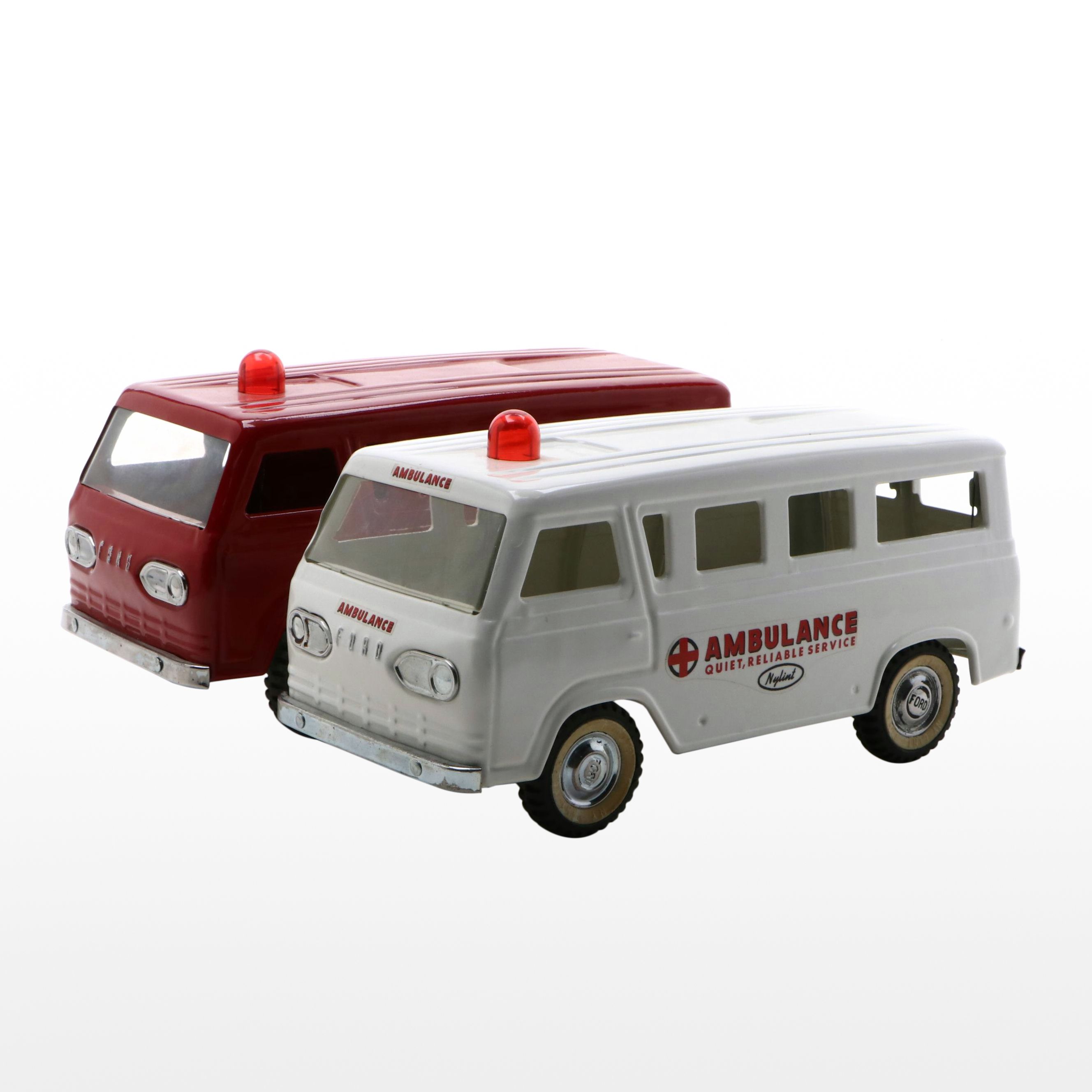 Nylint Pressed Steel Ford Econoline Emergency Services Vehicles, 1960's