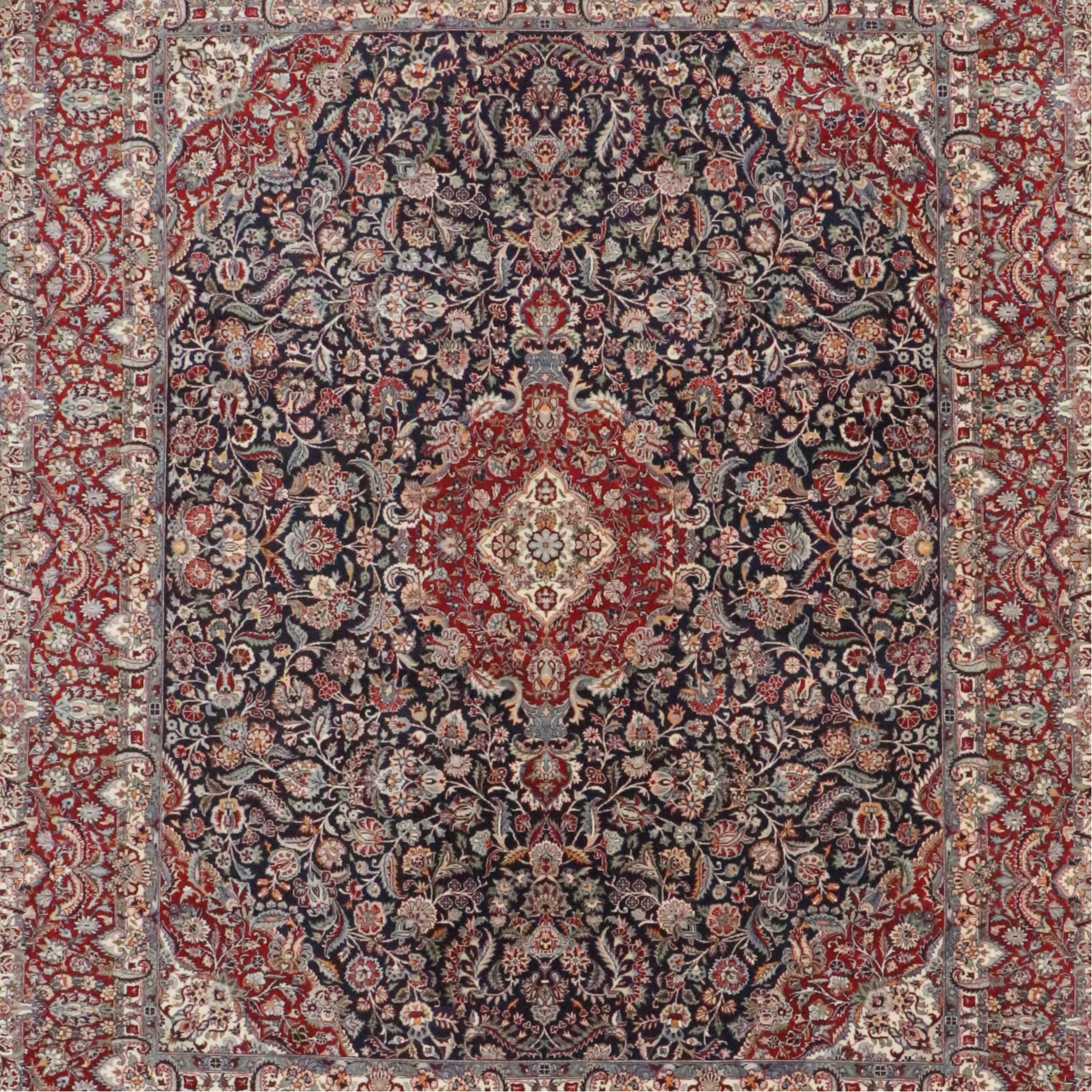 8'1 x 10'6 Hand-Knotted Persian Kerman Area Rug
