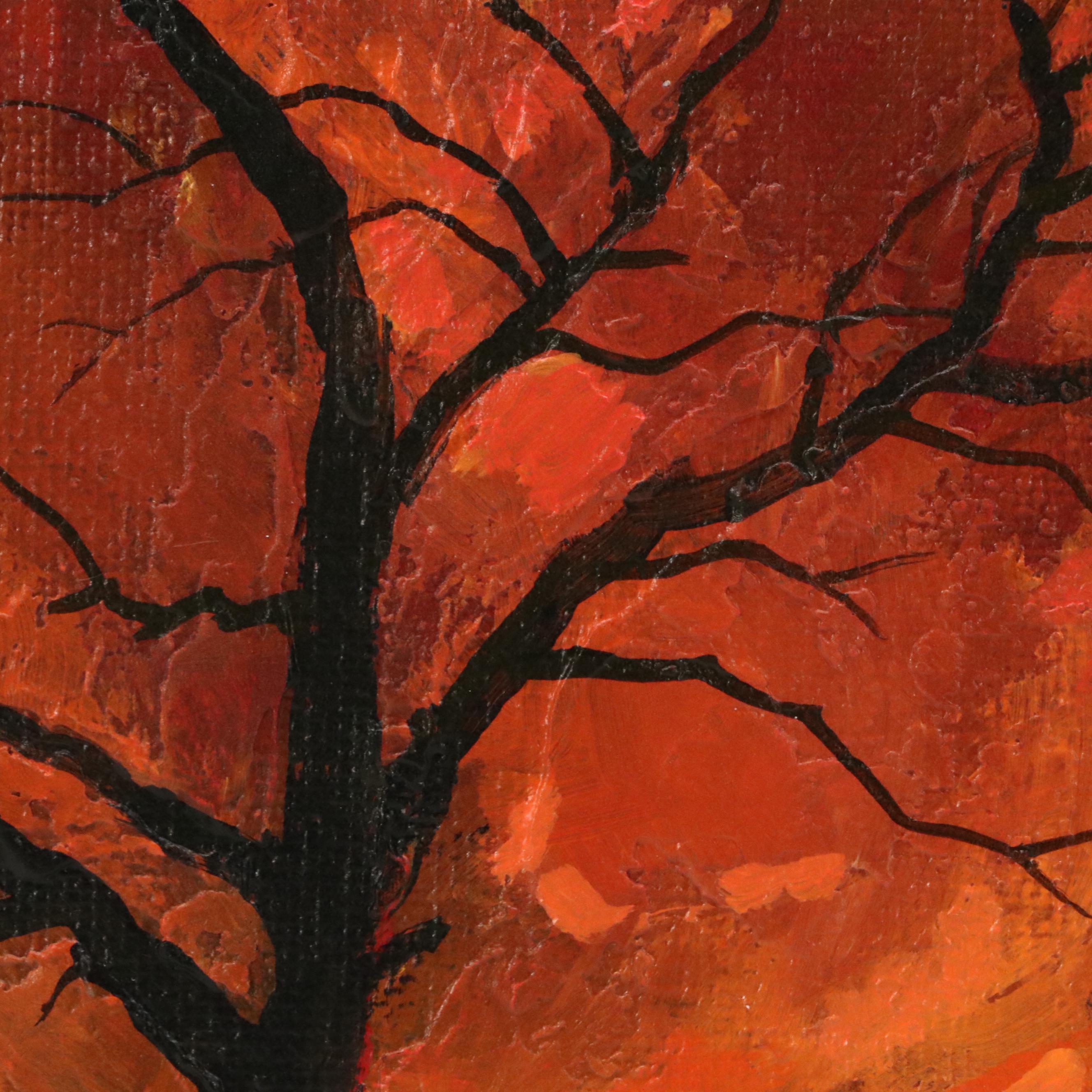 Doug "Bumo" Johnpeer Sunset Landscape Oil Painting "After Hours," 2025