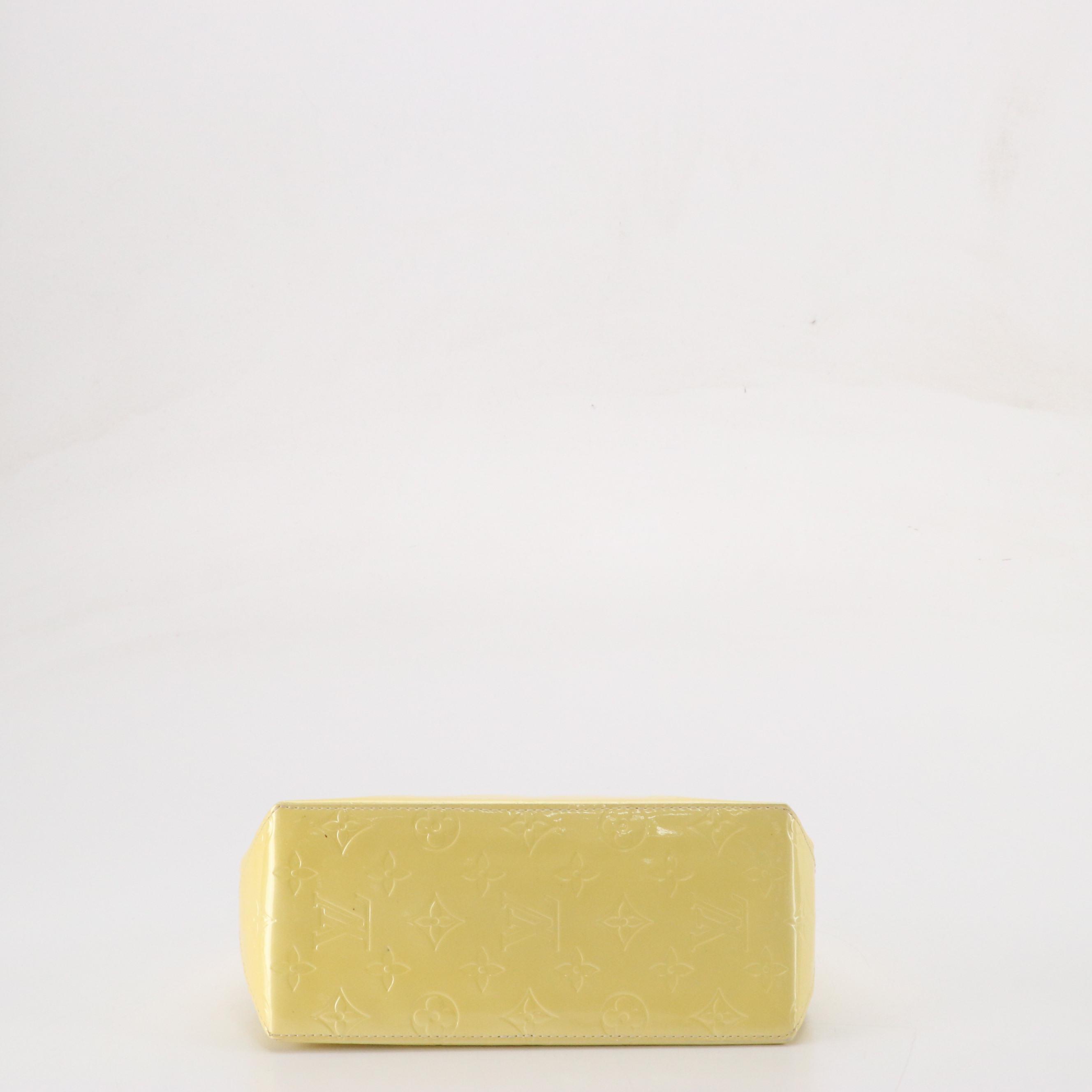 Louis Vuitton Reade PM Handbag in Yellow Monogram Vernis and Vachetta Leather