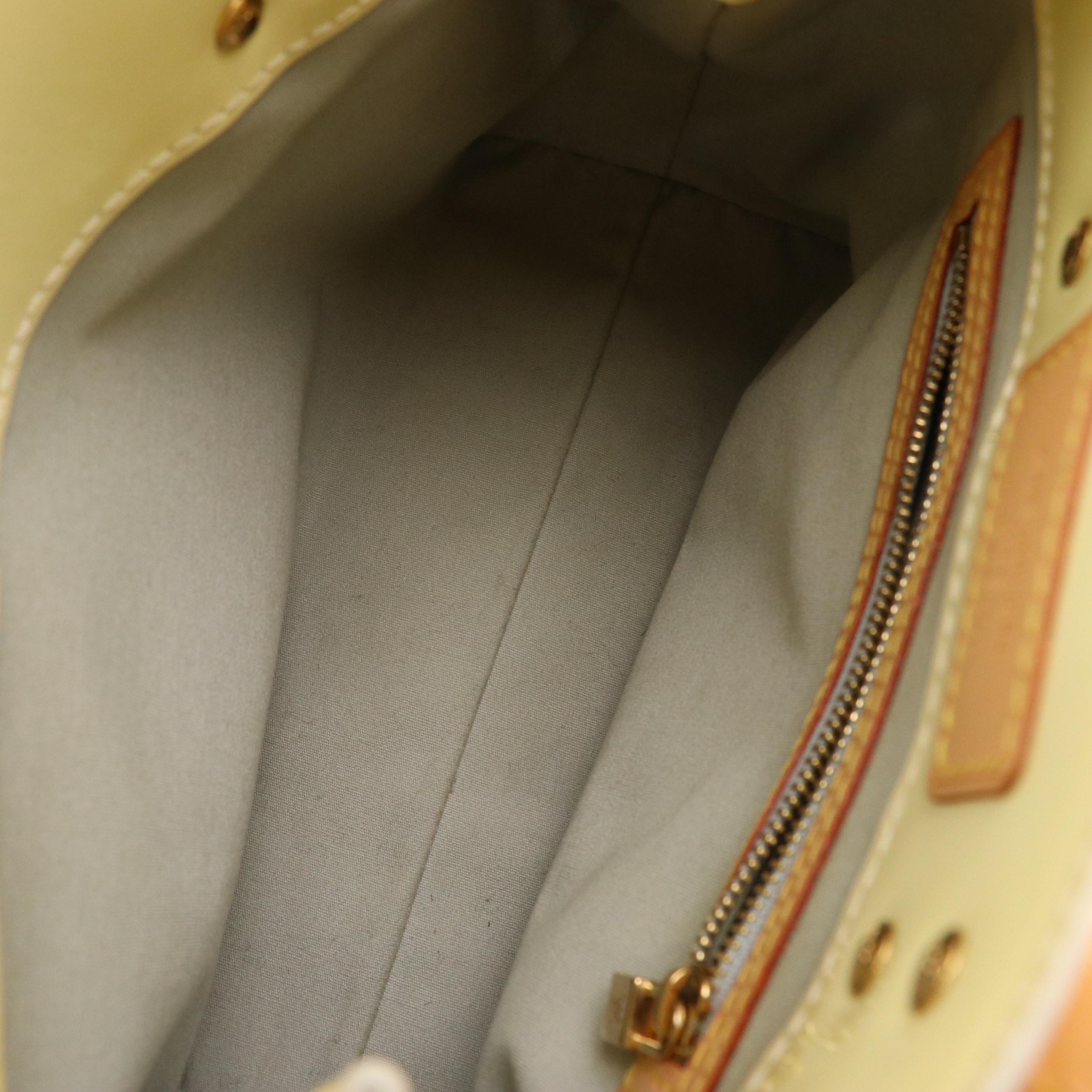 Louis Vuitton Reade PM Handbag in Yellow Monogram Vernis and Vachetta Leather