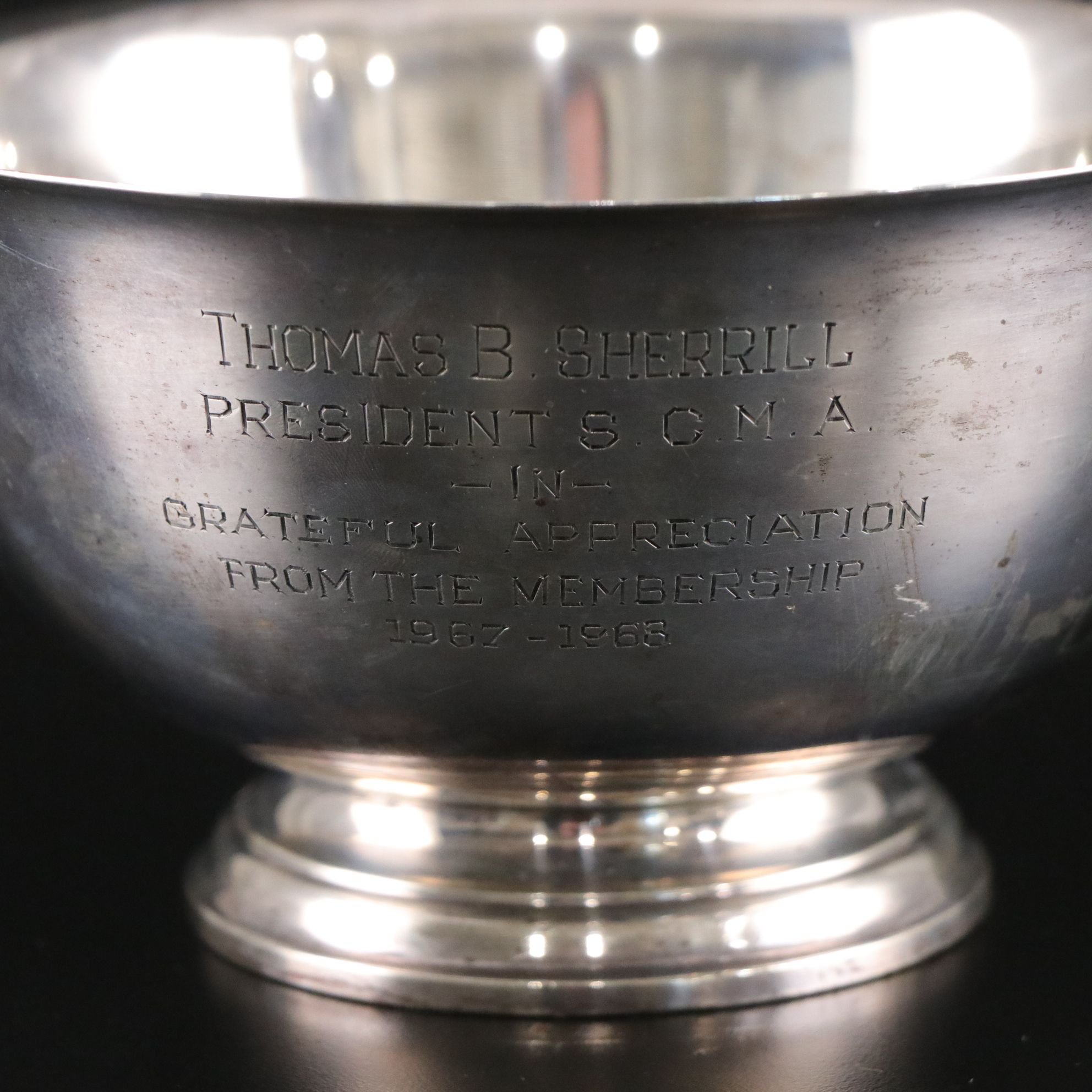 Inscribed Sterling Silver Paul Revere Bowl