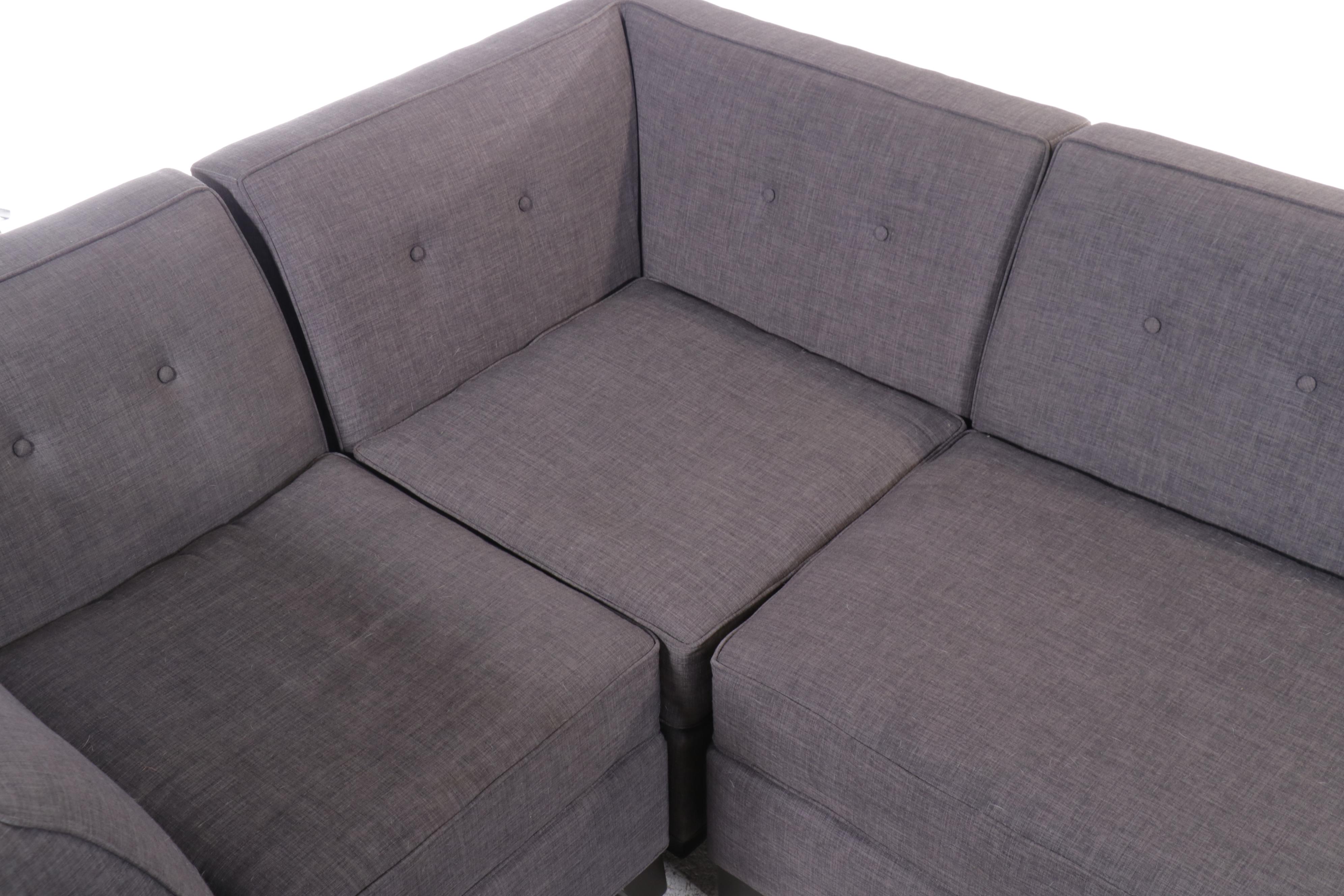 Contemporary Eight-Piece Upholstered Sectional Sofa