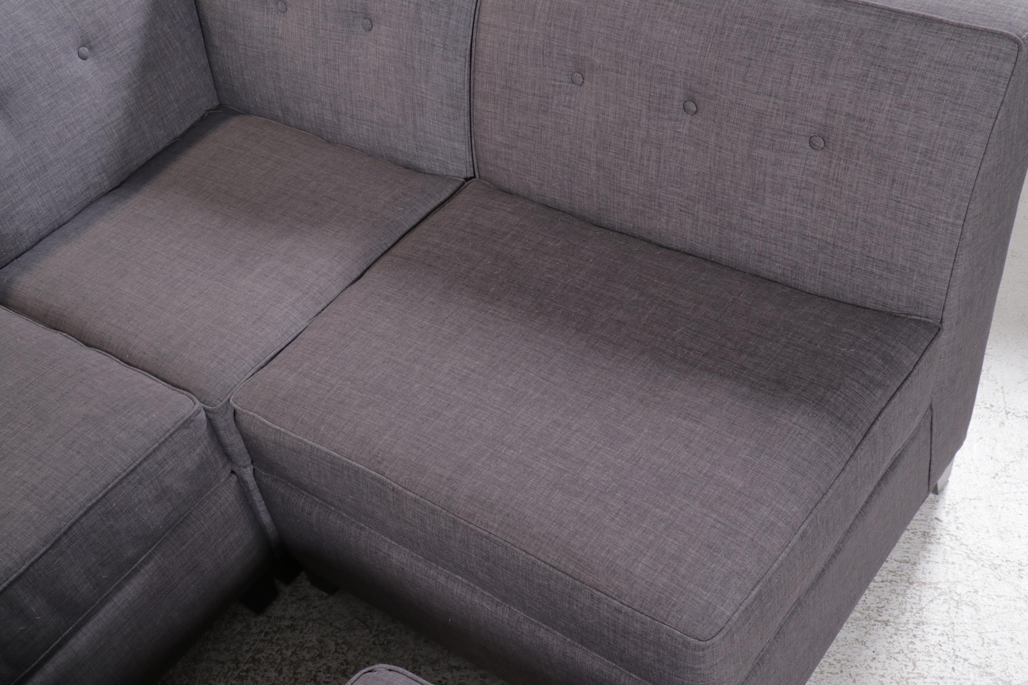 Contemporary Eight-Piece Upholstered Sectional Sofa