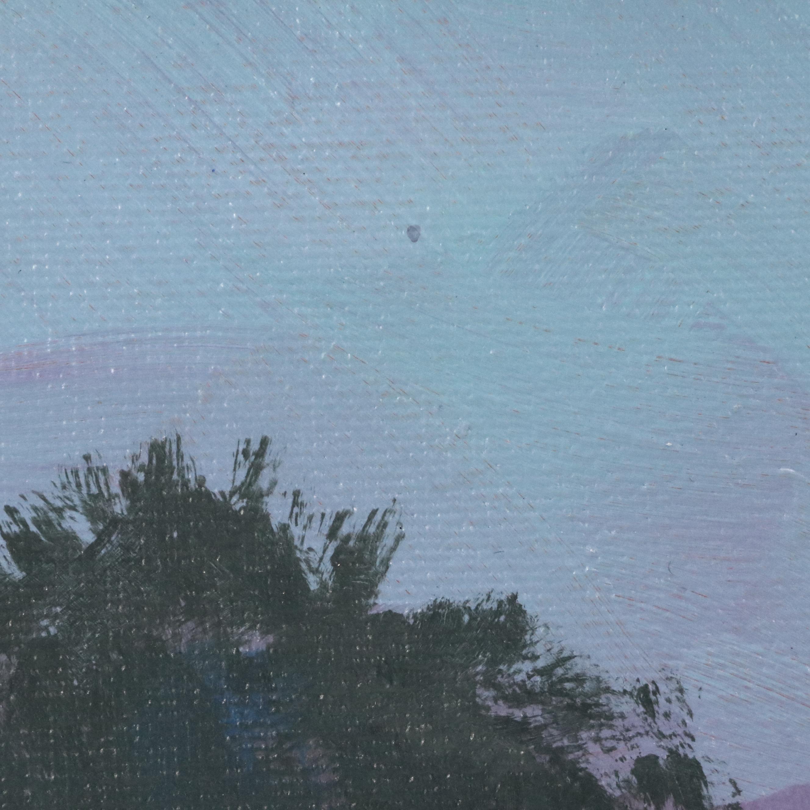 Doug "Bumo" Johnpeer Nocturne Landscape Oil Painting, 21st Century