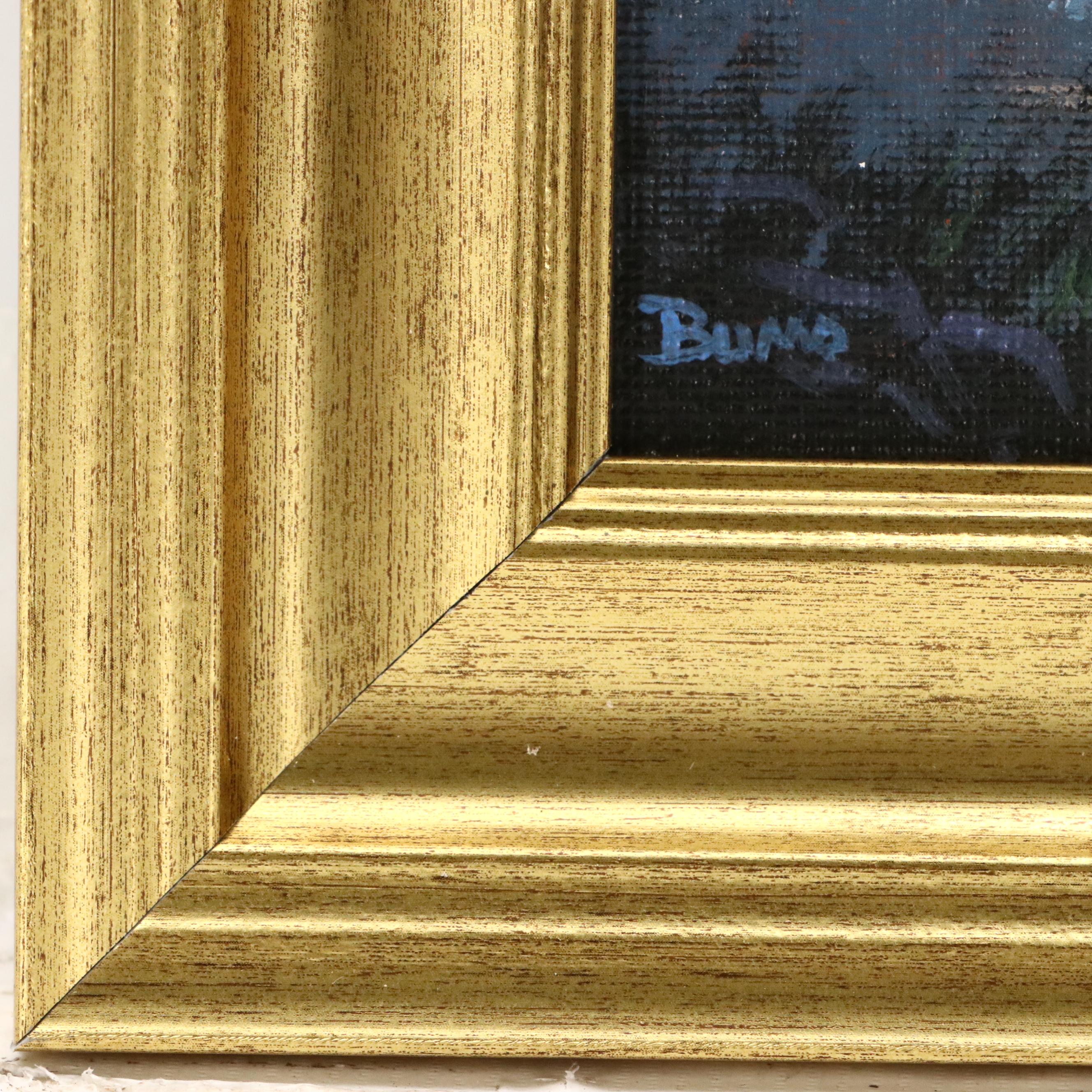 Doug "Bumo" Johnpeer Nocturne Landscape Oil Painting, 21st Century