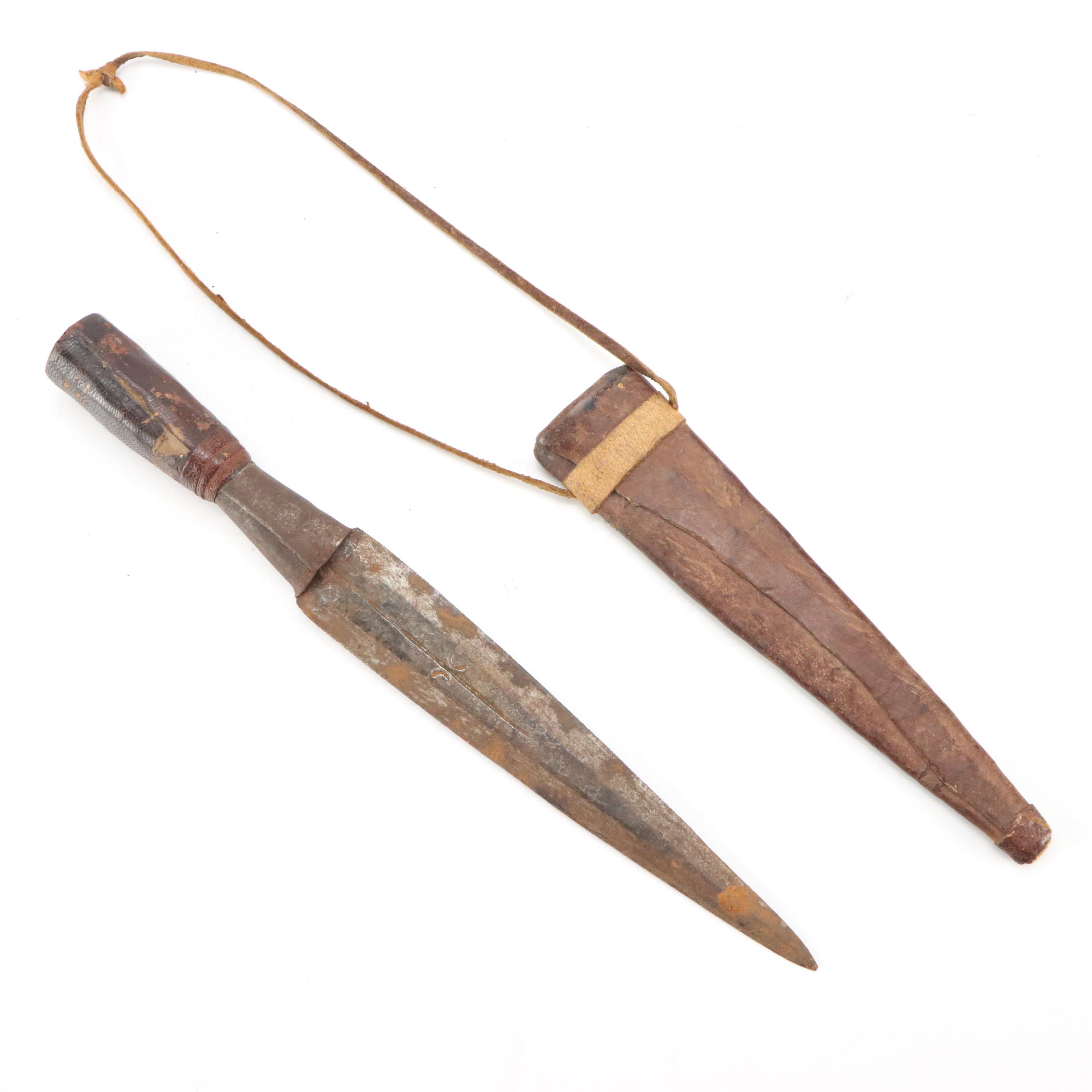 North African Engraved Tuareg Daggers with Hand-Forged Blade