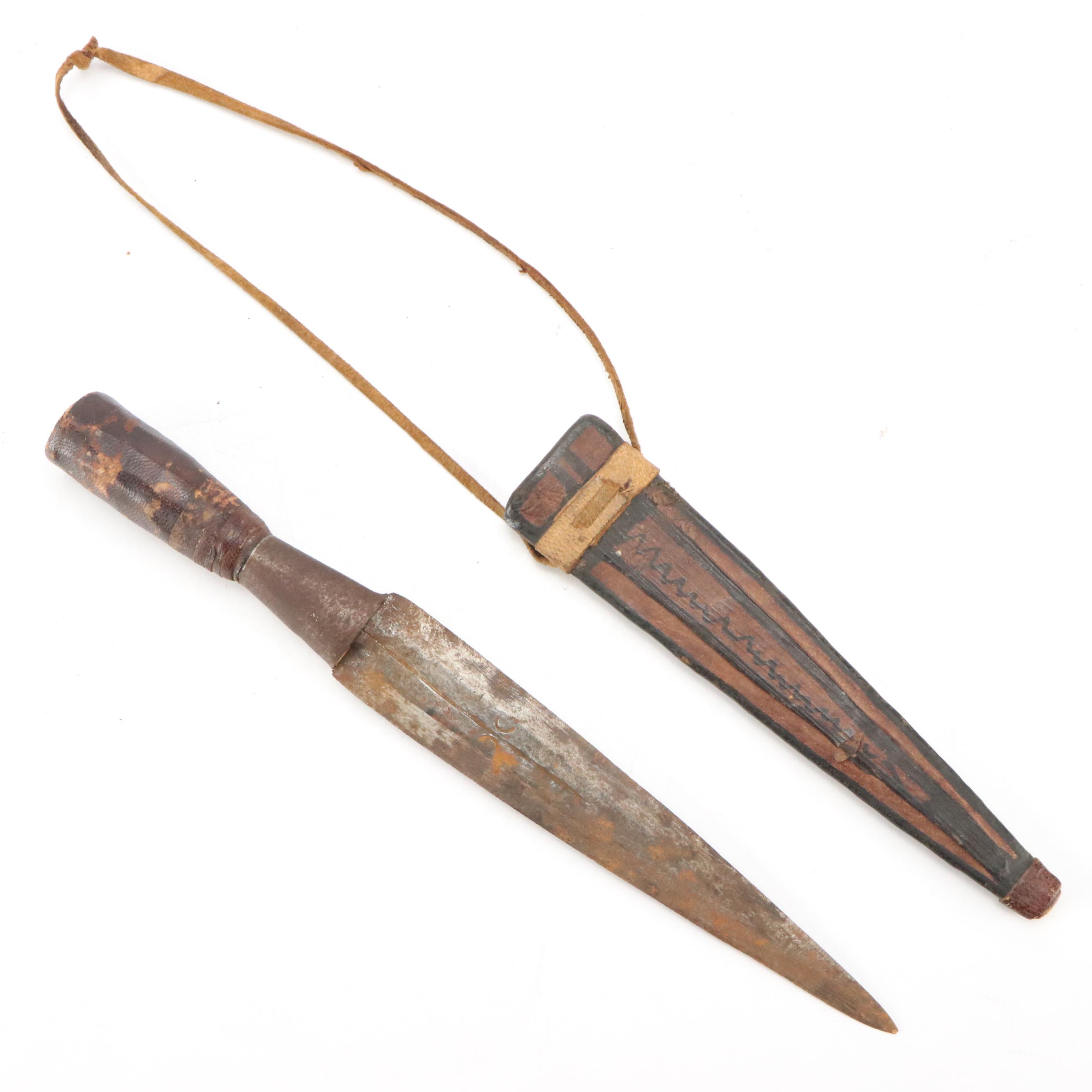 North African Engraved Tuareg Daggers with Hand-Forged Blade