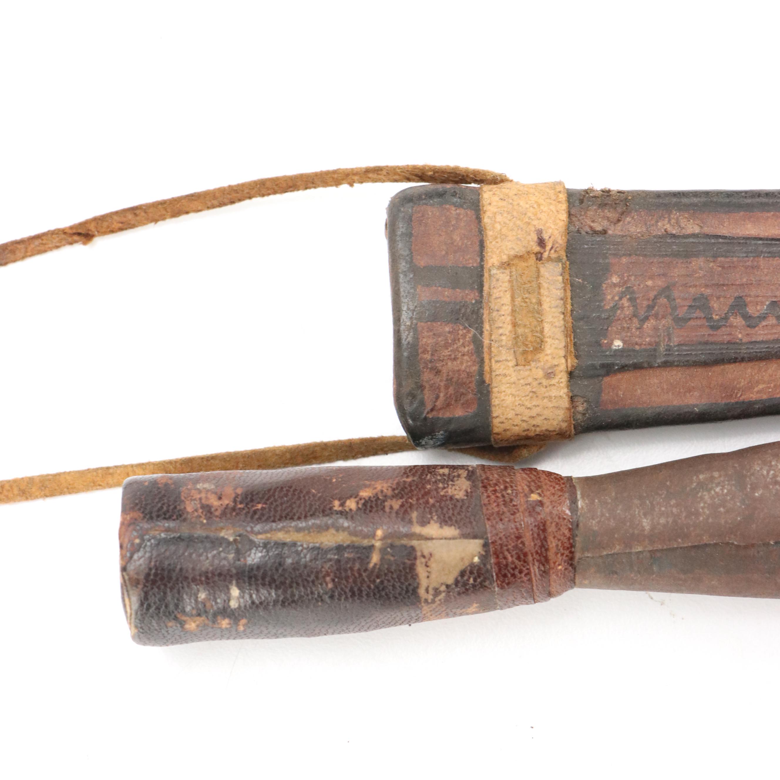 North African Engraved Tuareg Daggers with Hand-Forged Blade