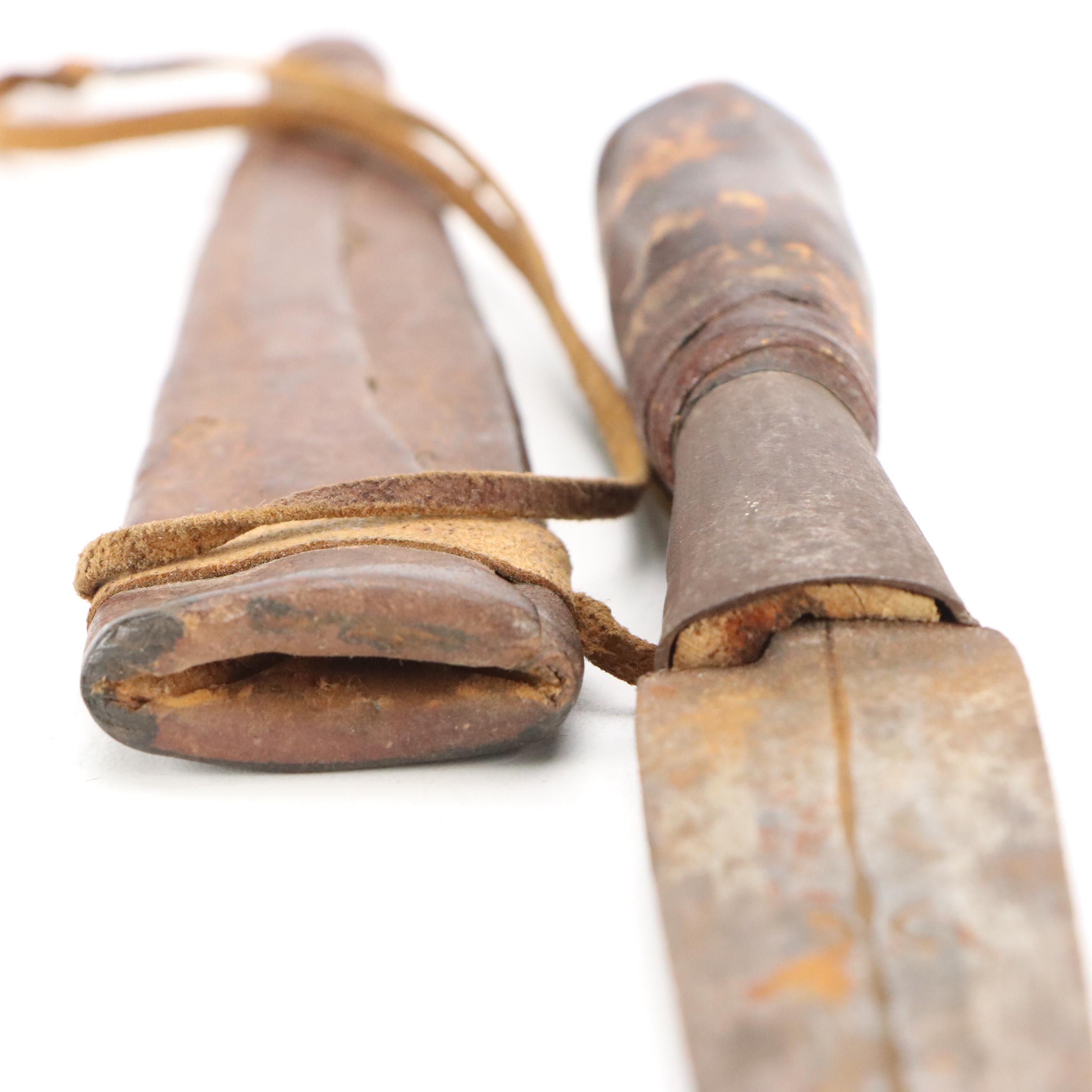 North African Engraved Tuareg Daggers with Hand-Forged Blade