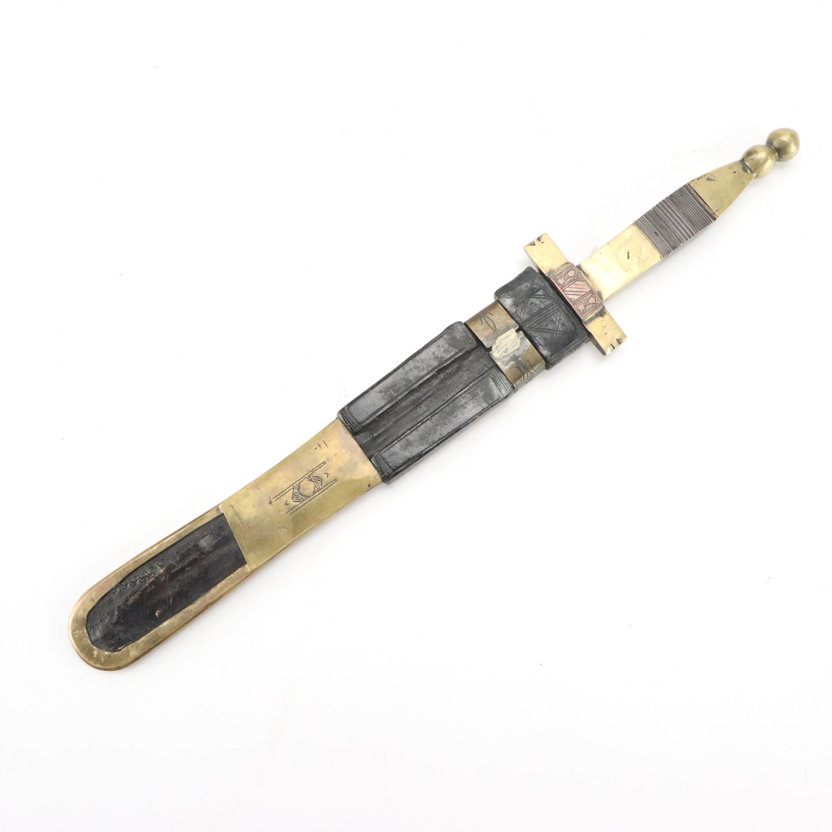 North African Engraved Tuareg Daggers with Hand-Forged Blade