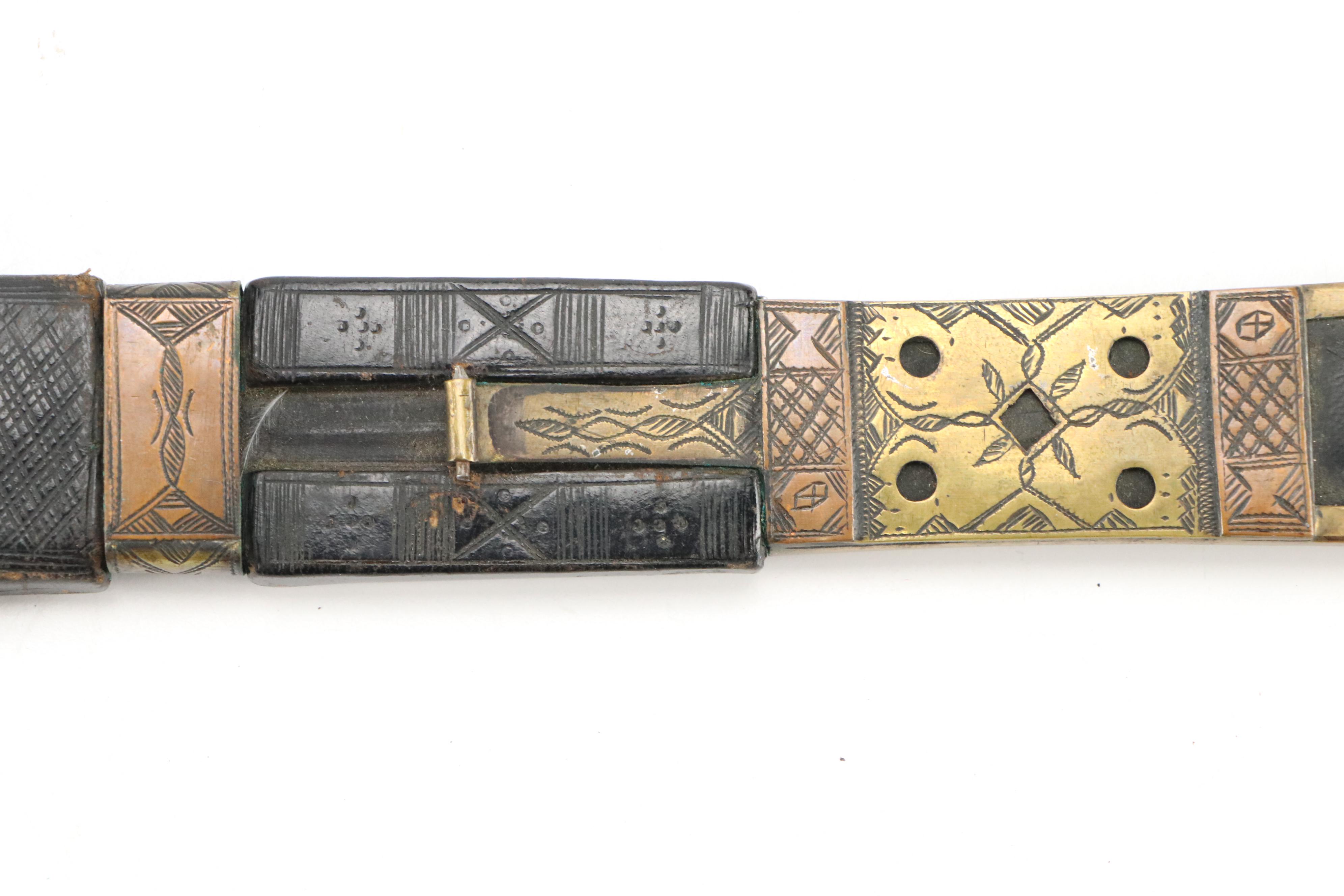 North African Engraved Tuareg Daggers with Hand-Forged Blade