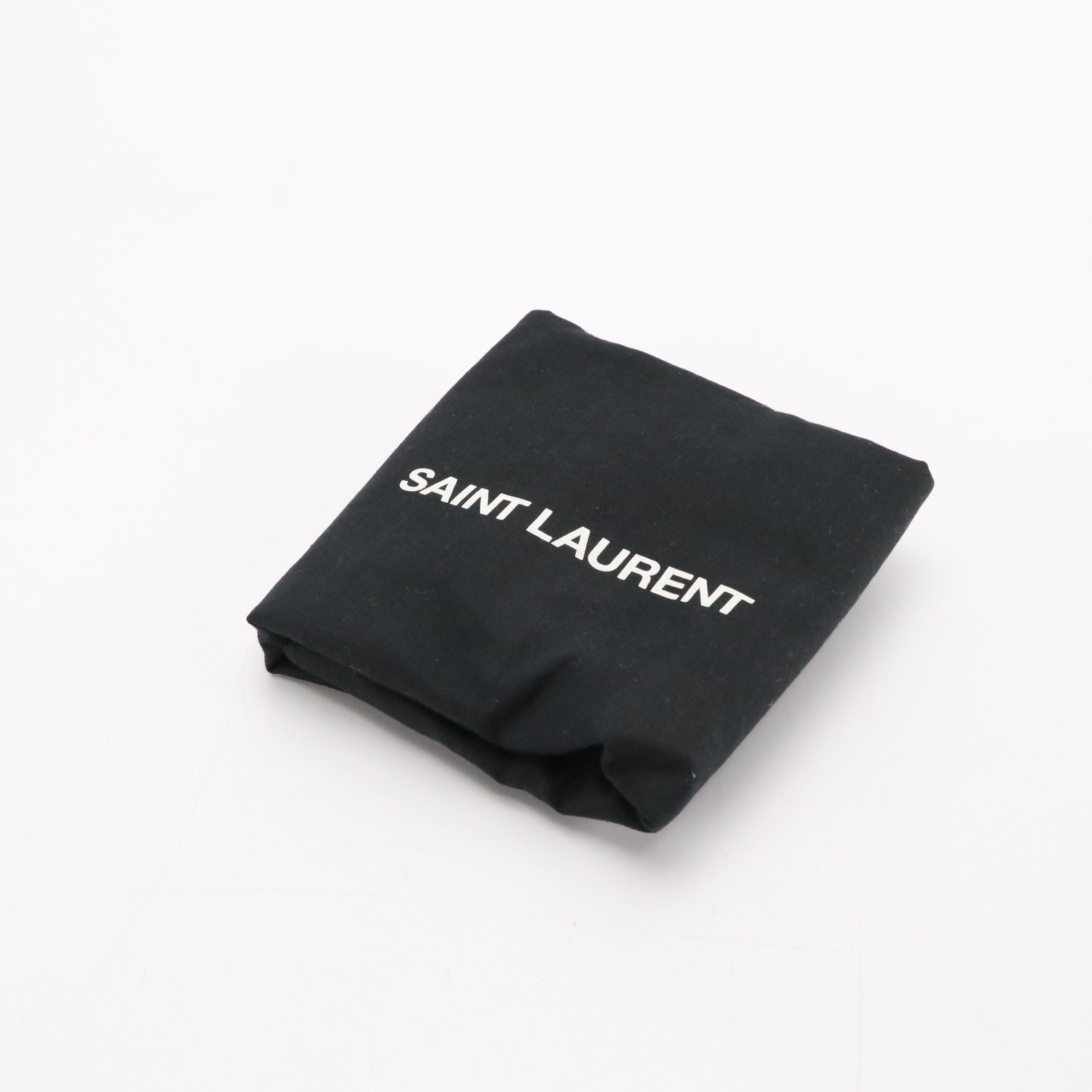 Saint Laurent Small Cabas Chyc Two-Way Bag in Gray Calfskin Leather