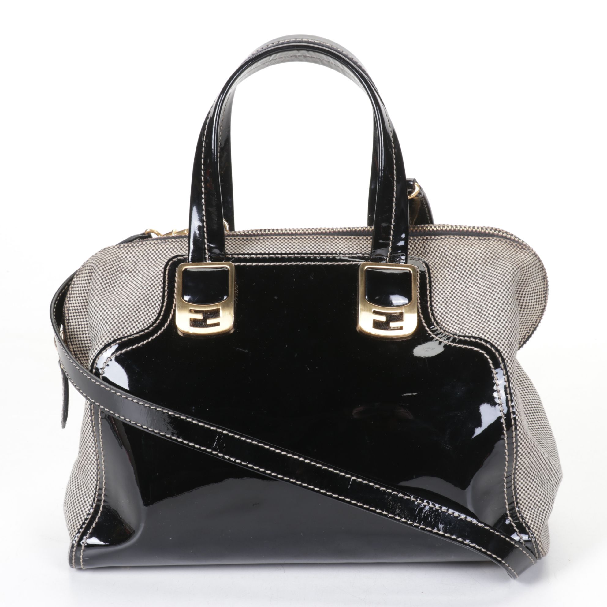 Fendi Chameleon Patent Leather Two-Way Satchel