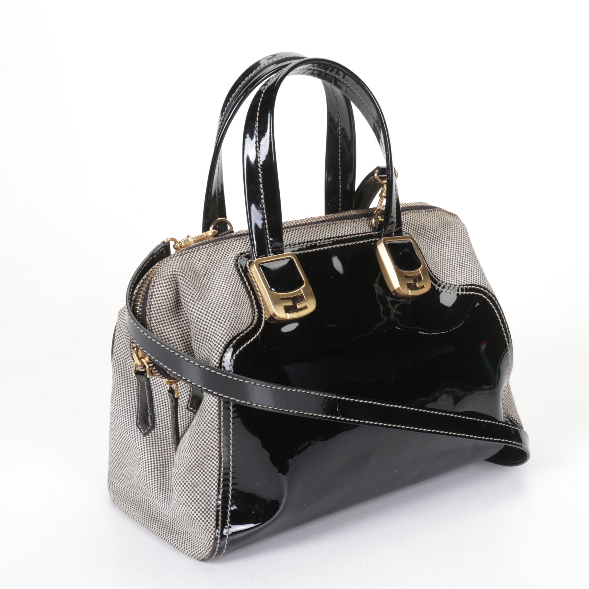 Fendi Chameleon Patent Leather Two-Way Satchel