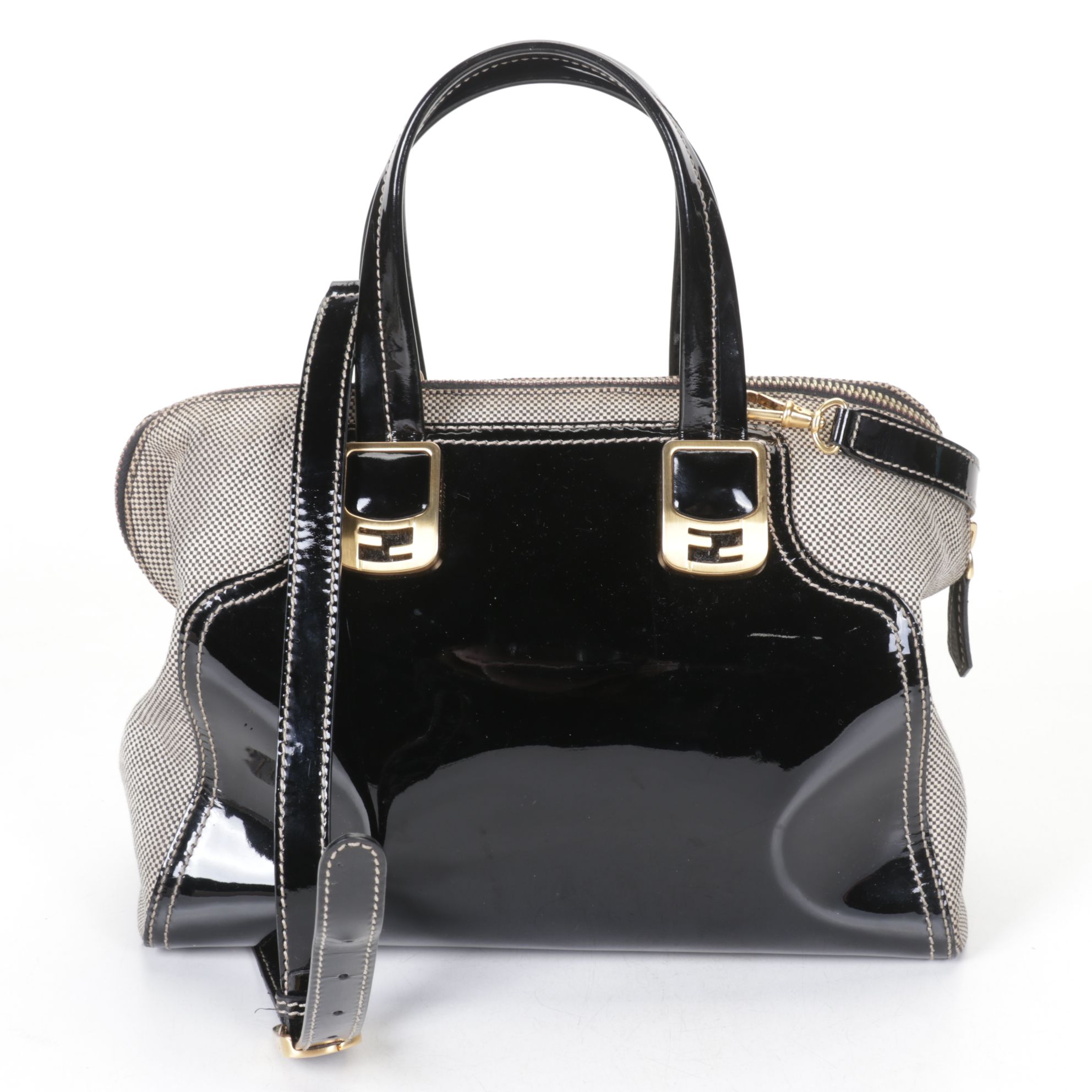 Fendi Chameleon Patent Leather Two-Way Satchel