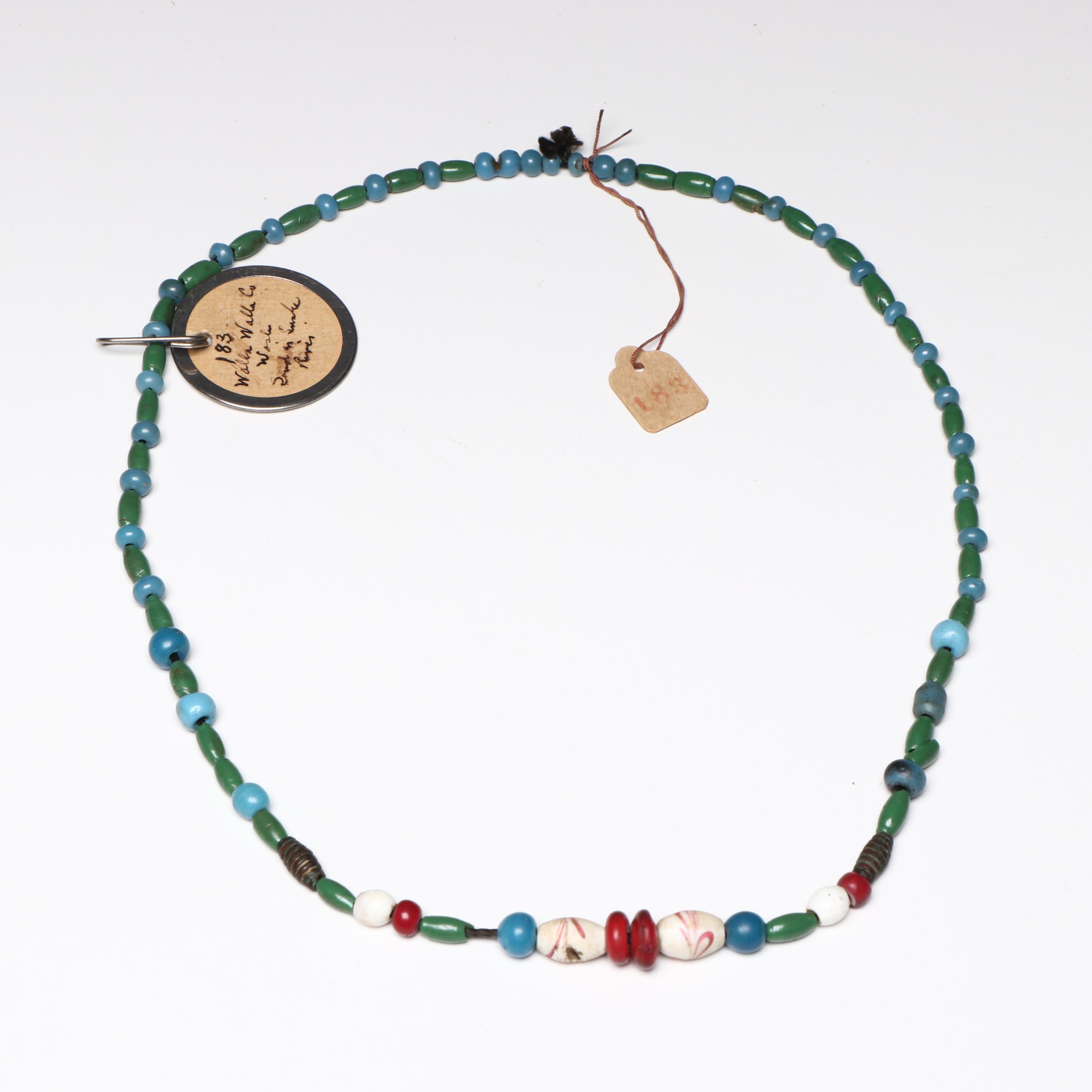 Indigenous American Pacific Northwest Stone and Glass Trade Bead Necklaces