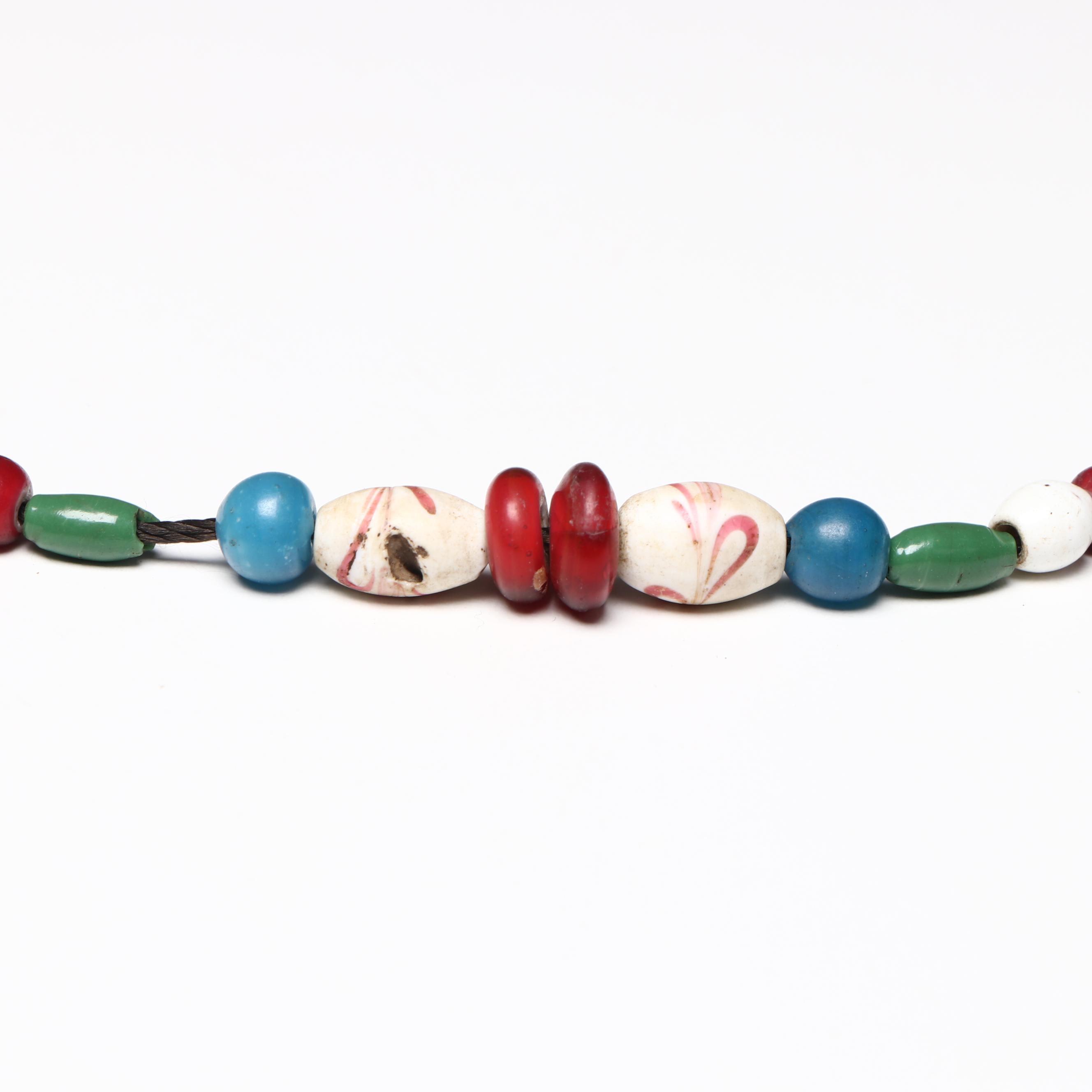 Indigenous American Pacific Northwest Stone and Glass Trade Bead Necklaces