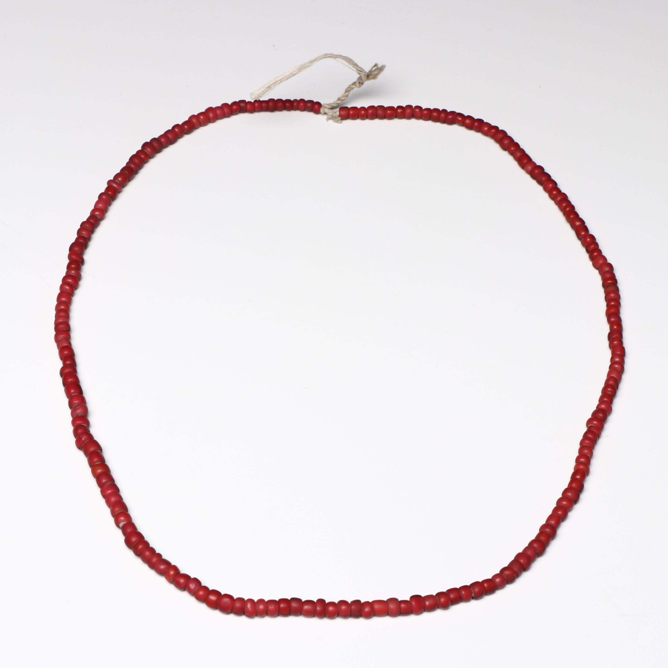 Indigenous American Pacific Northwest Stone and Glass Trade Bead Necklaces
