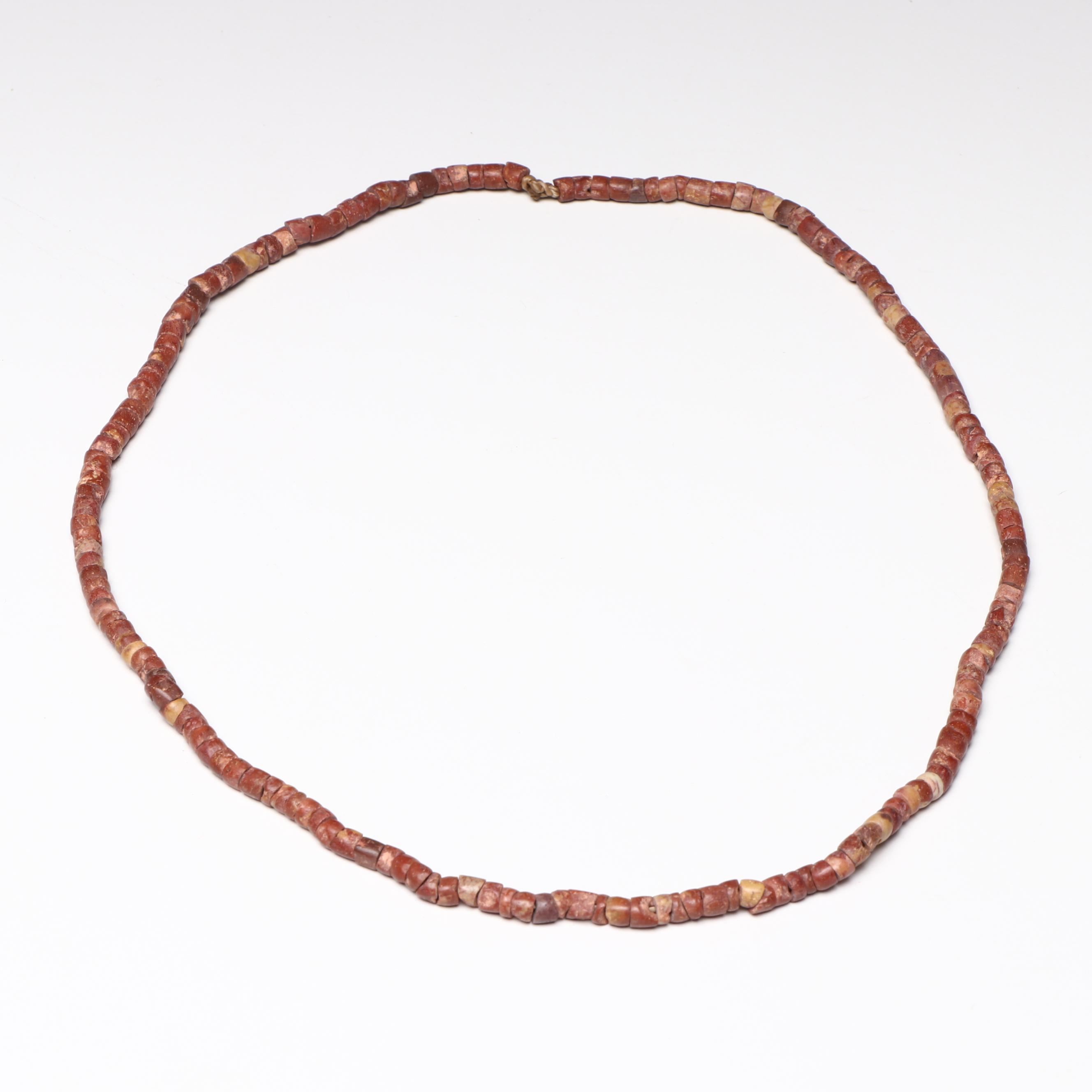 Indigenous American Pacific Northwest Stone and Glass Trade Bead Necklaces