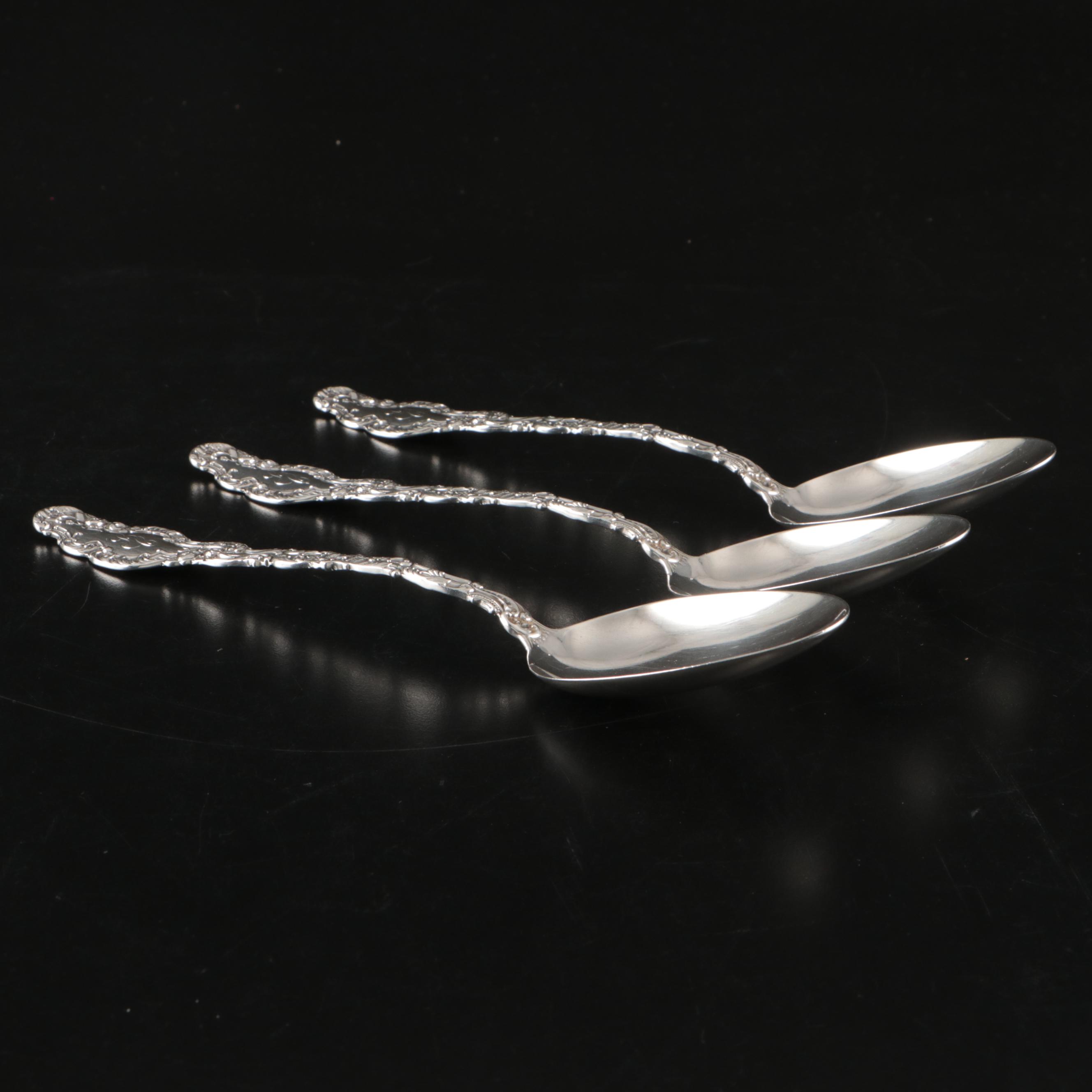 Durgin "Watteau" Sterling Silver Teaspoons, Late 19th/Early 20th Century