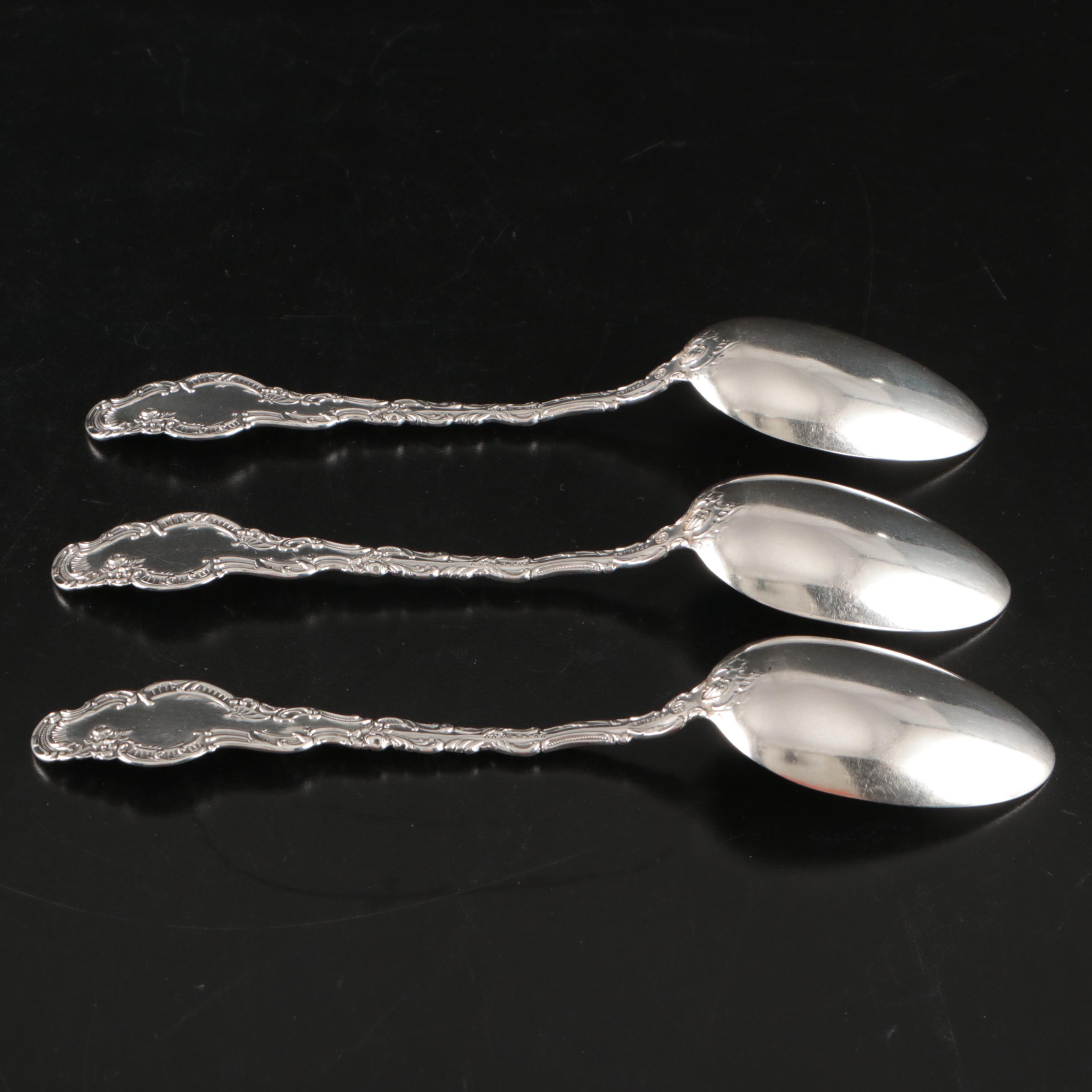 Durgin "Watteau" Sterling Silver Teaspoons, Late 19th/Early 20th Century