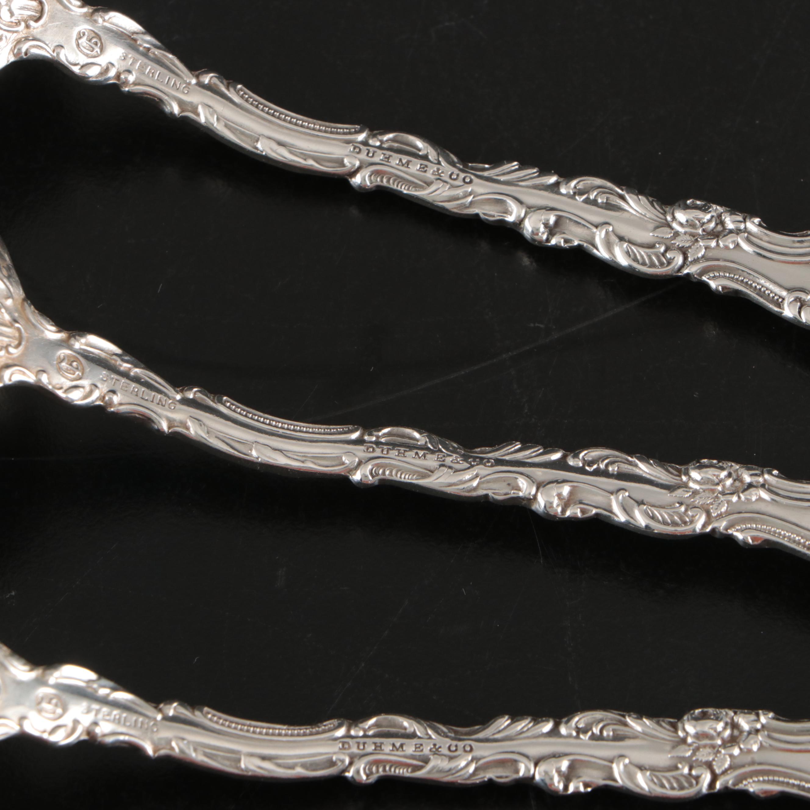 Durgin "Watteau" Sterling Silver Teaspoons, Late 19th/Early 20th Century