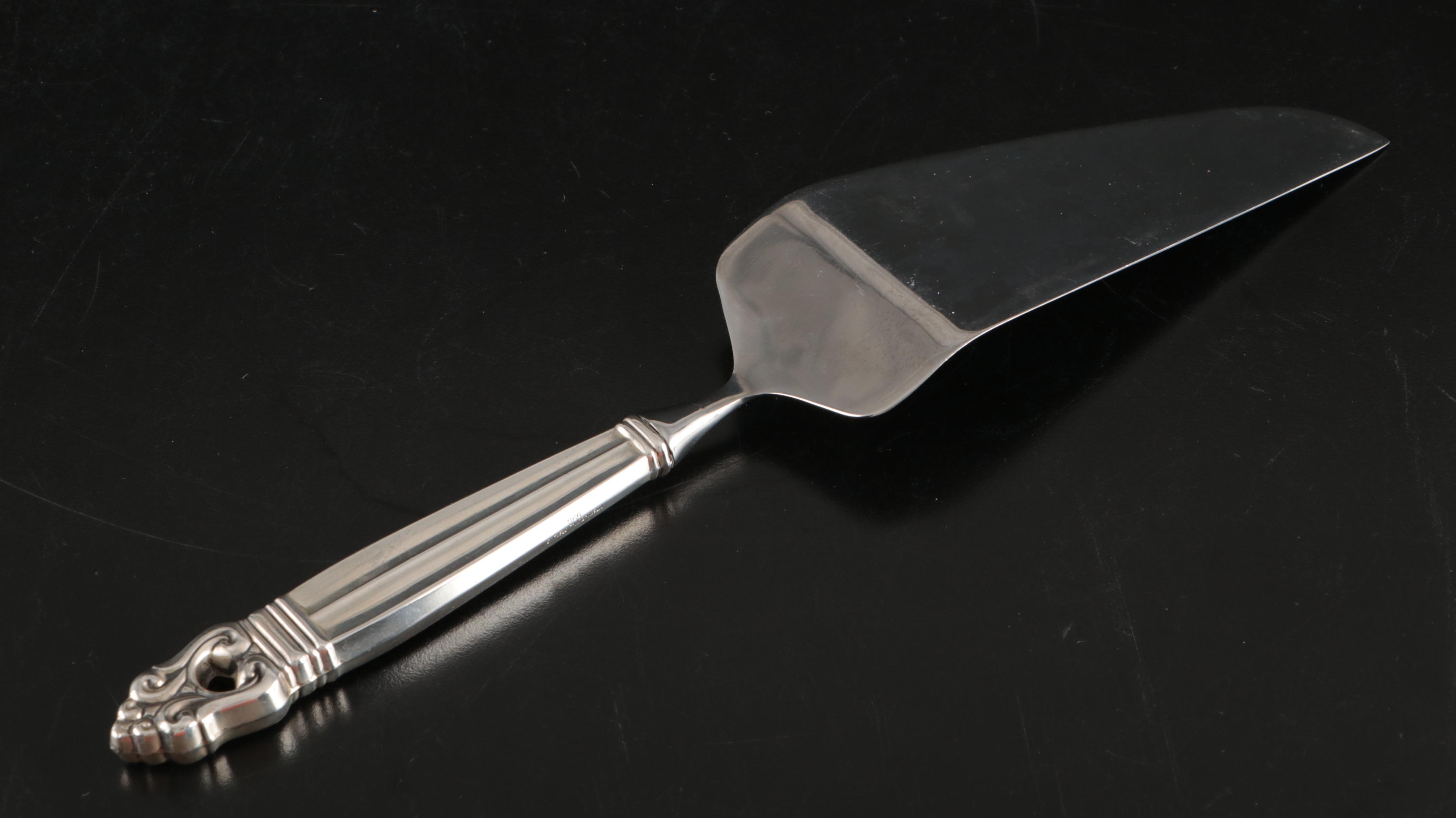 International " Royal Danish" Sterling Silver Handled Pastry Server