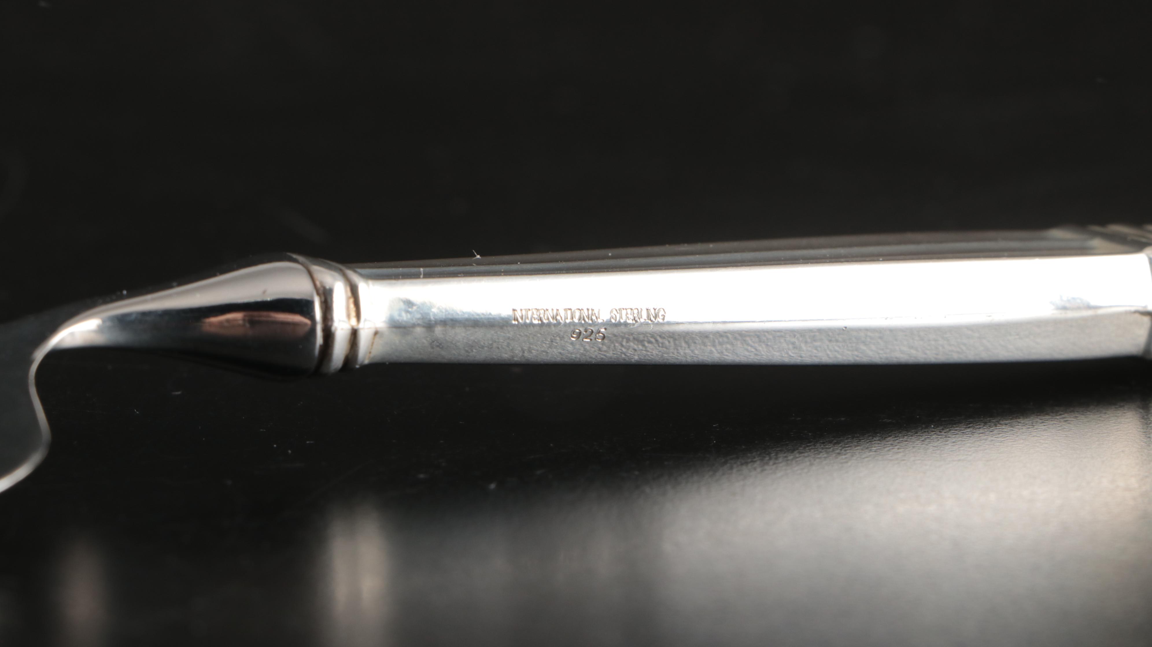 International " Royal Danish" Sterling Silver Handled Pastry Server