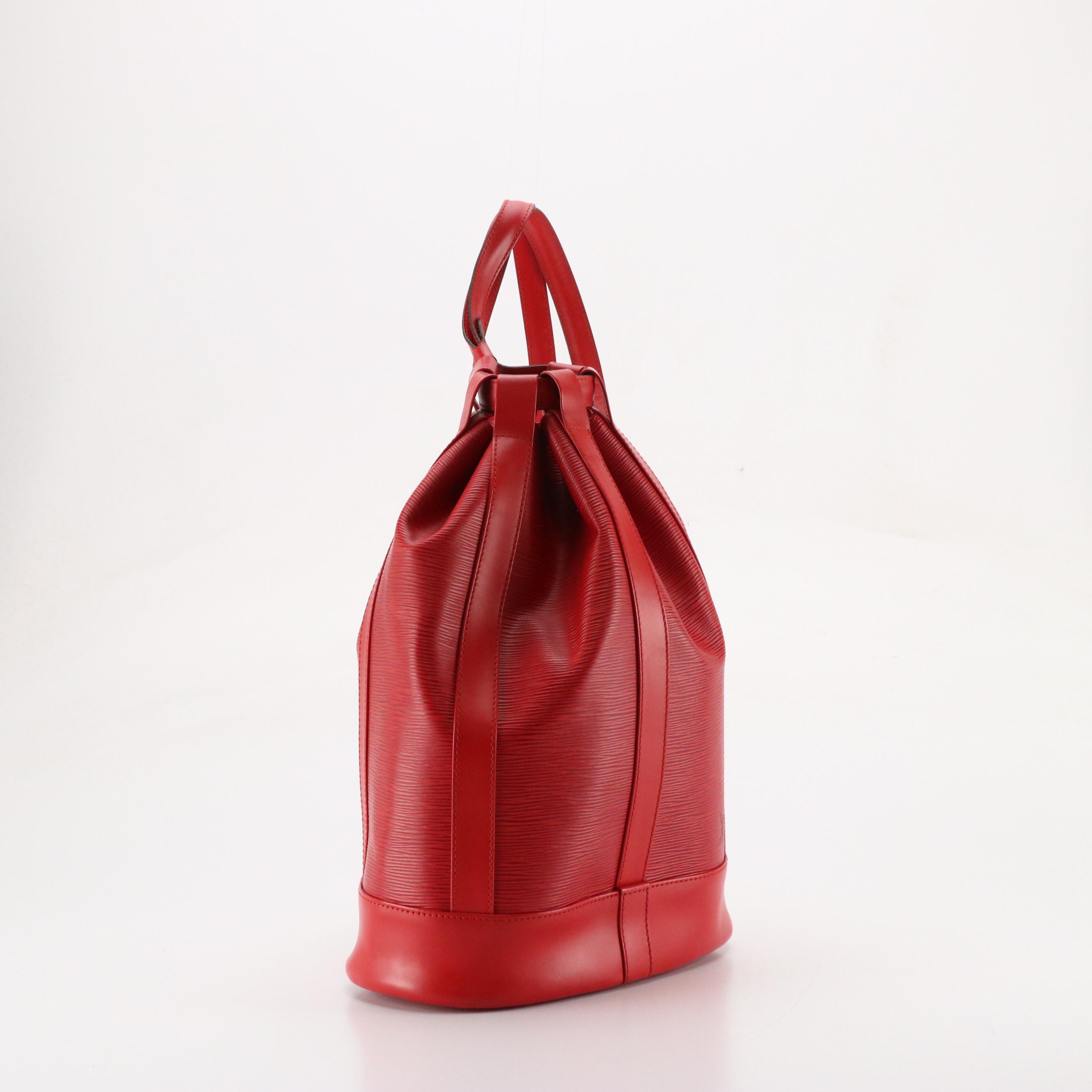 Louis Vuitton Randonnée PM Bag in Castilian Red Epi/Smooth Leather
