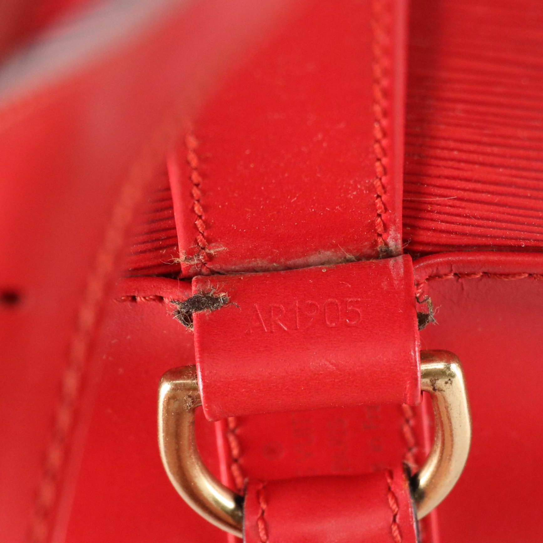 Louis Vuitton Randonnée PM Bag in Castilian Red Epi/Smooth Leather
