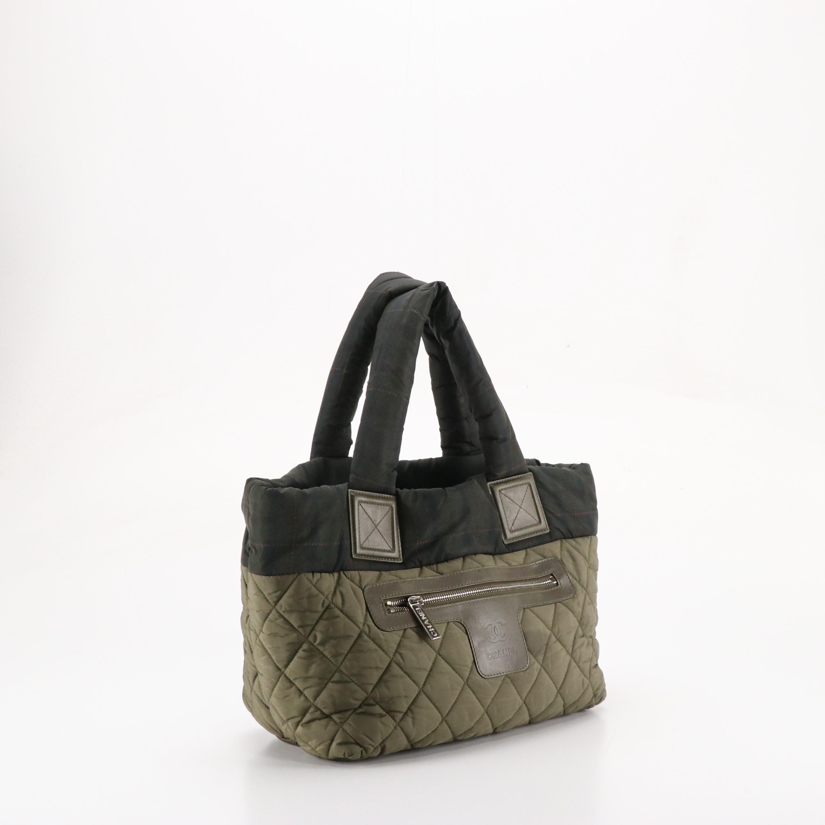 Chanel Quilted Nylon and Leather Coco Cocoon Tote