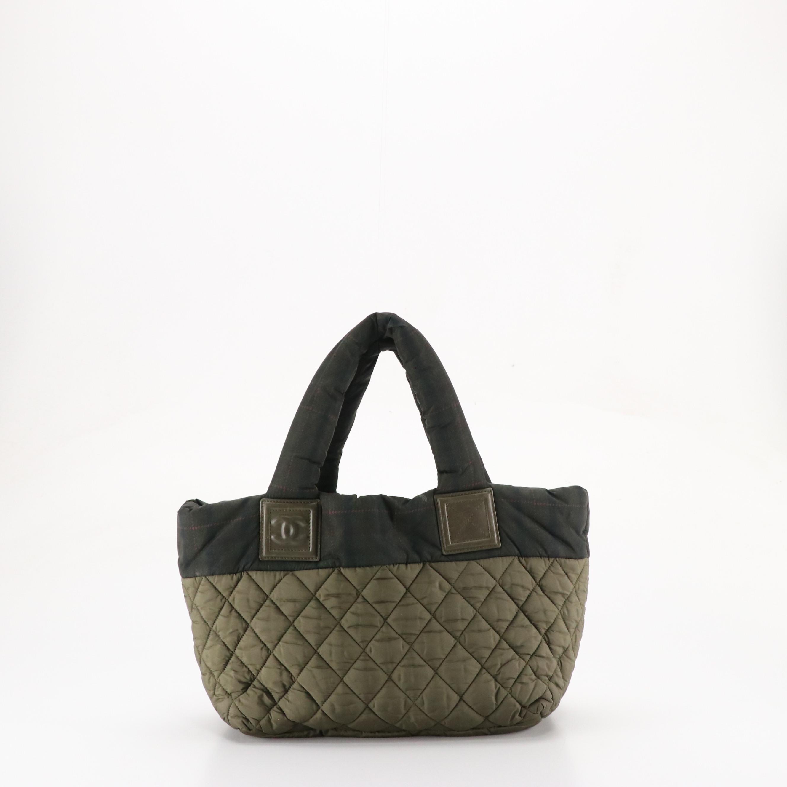 Chanel Quilted Nylon and Leather Coco Cocoon Tote