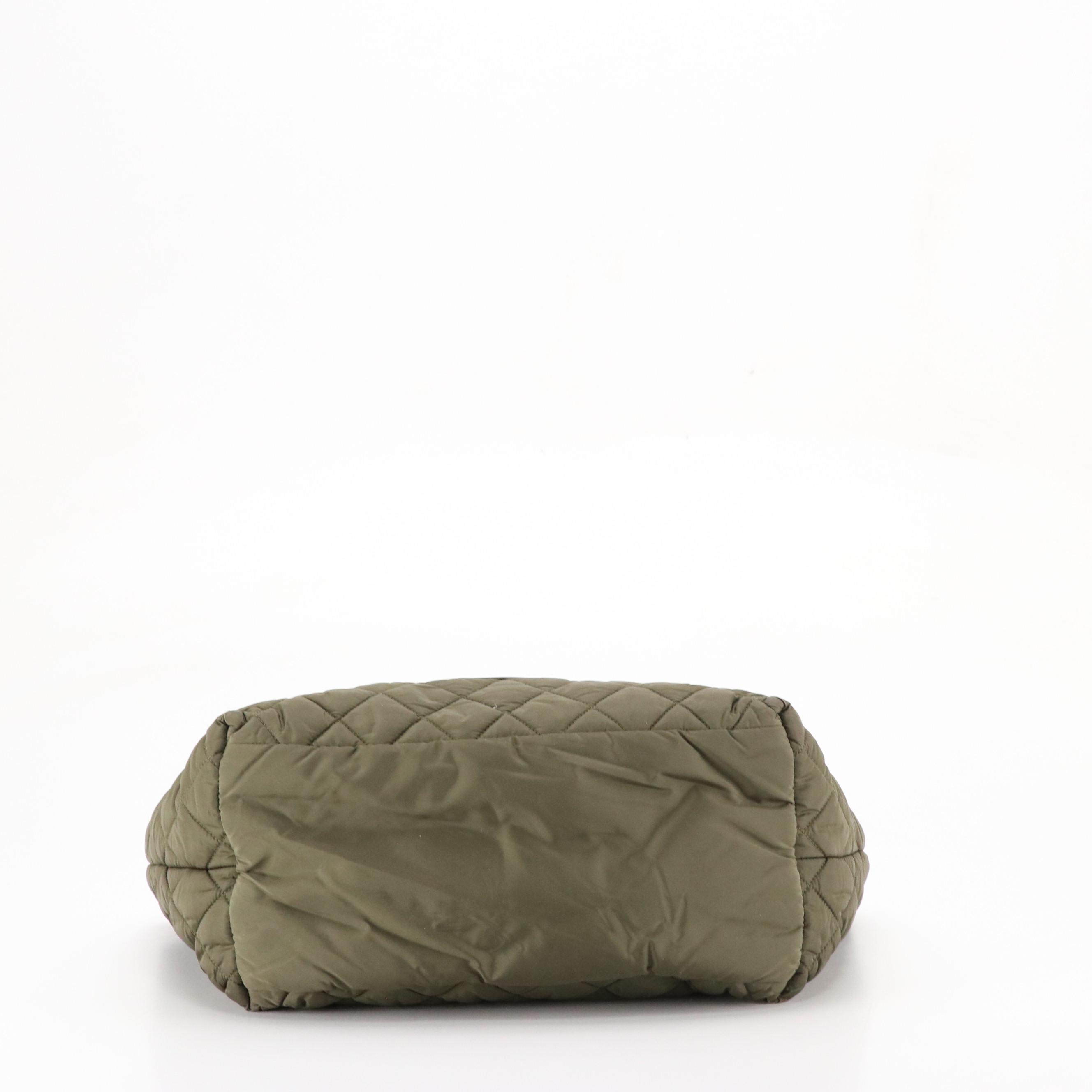 Chanel Quilted Nylon and Leather Coco Cocoon Tote