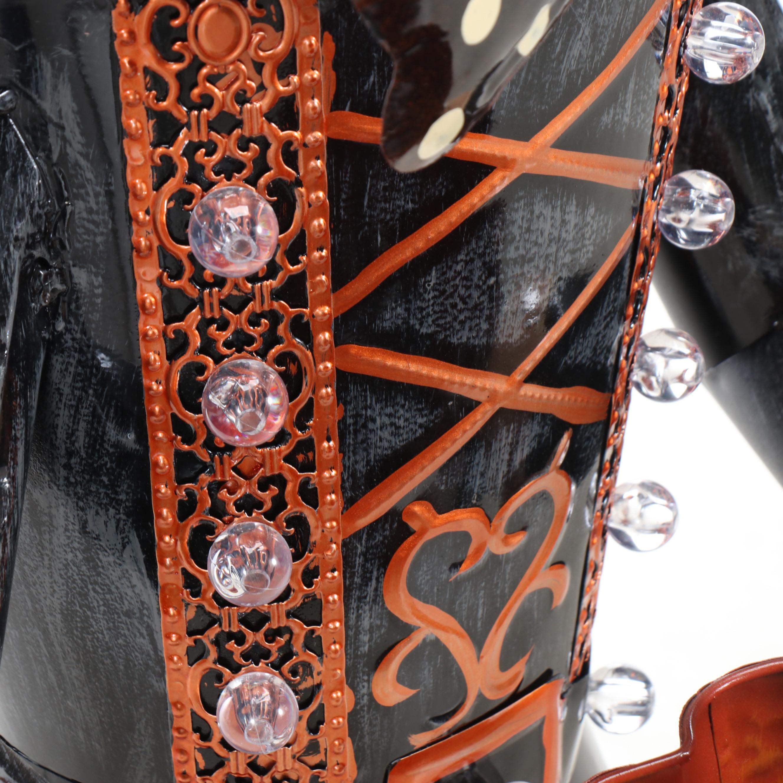 Zaer Halloween Metal Pumpkin Soldier with Candy Bowl