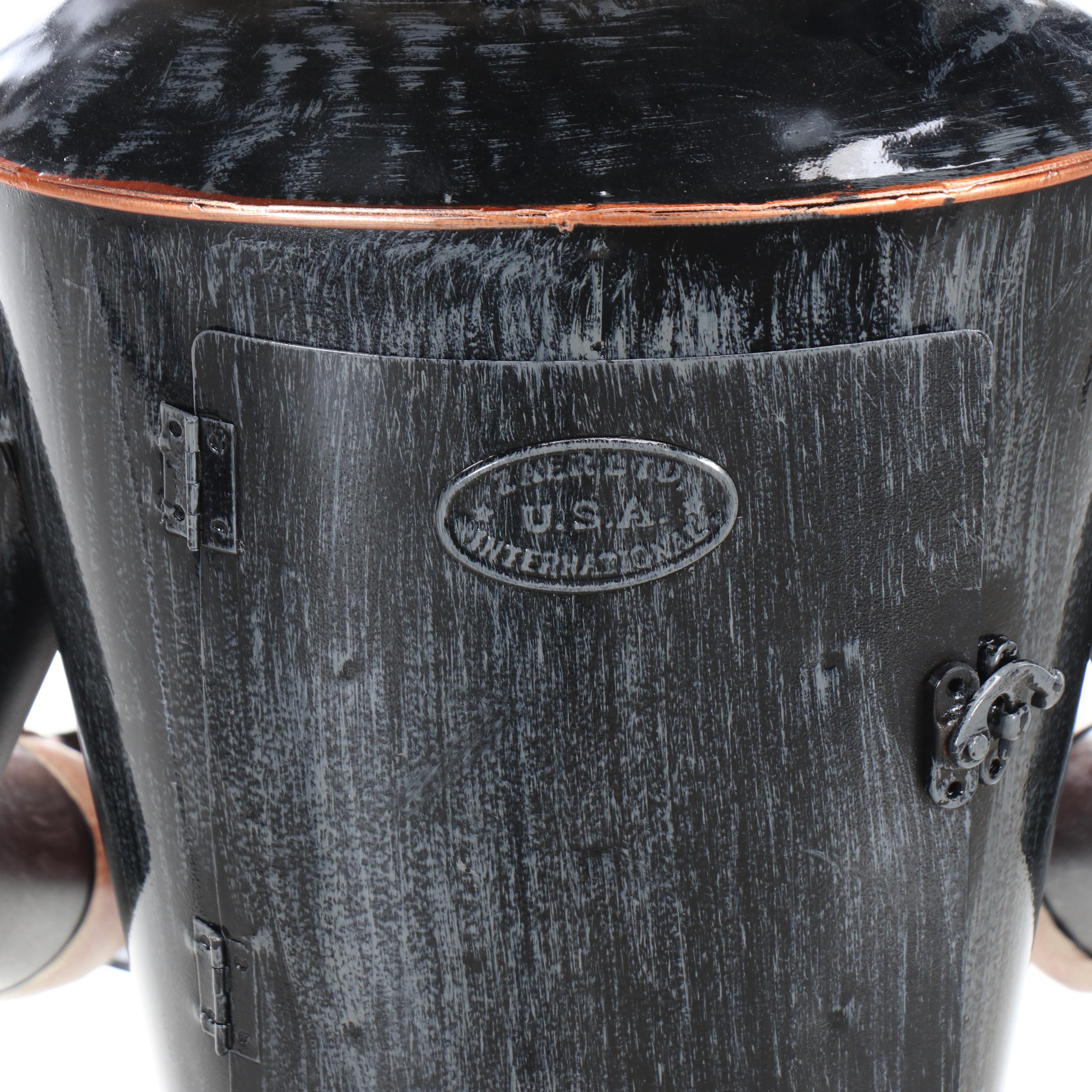 Zaer Halloween Metal Pumpkin Soldier with Candy Bowl