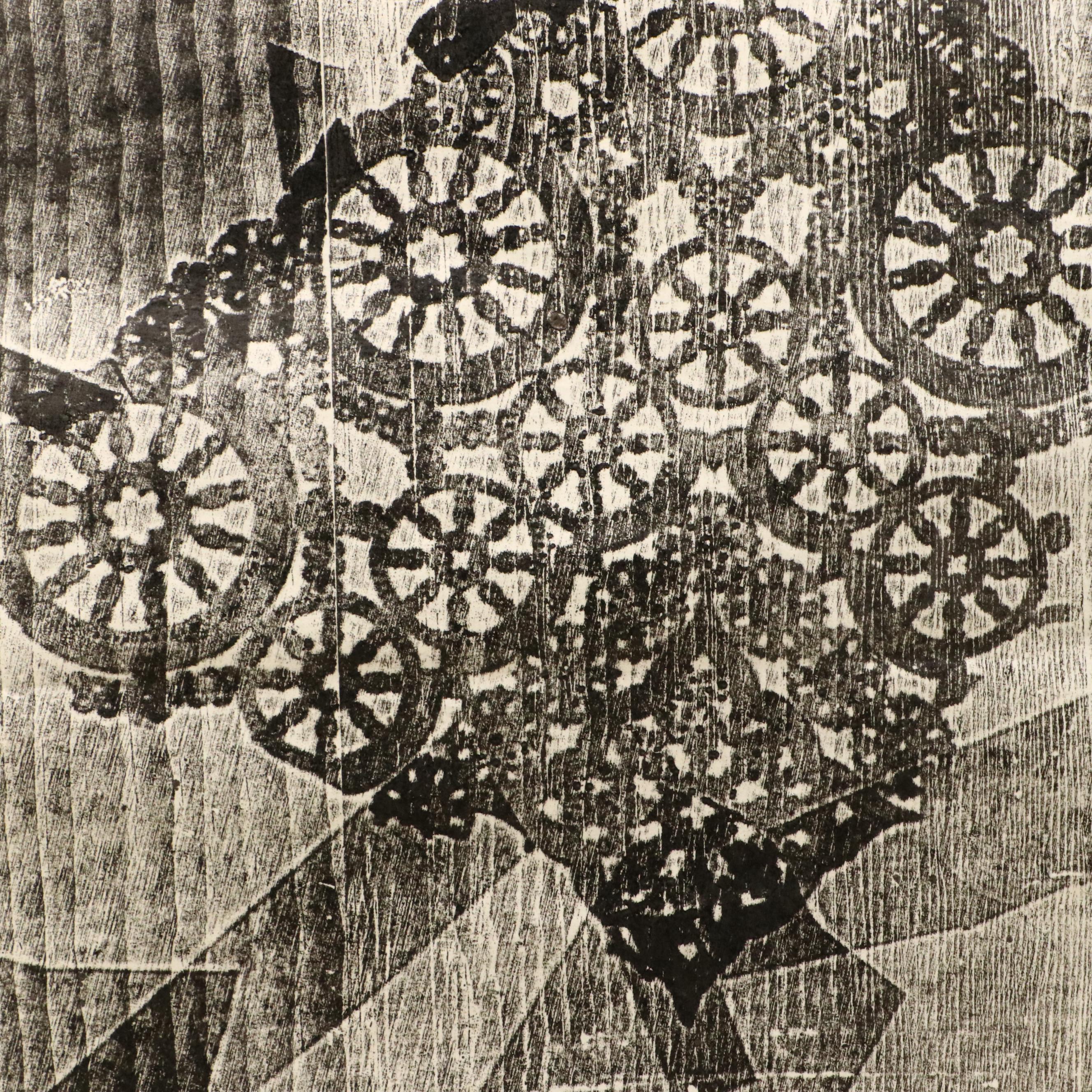 Margaret Wenstrup Abstract Collagraph and More Figural Relief Prints, 1958