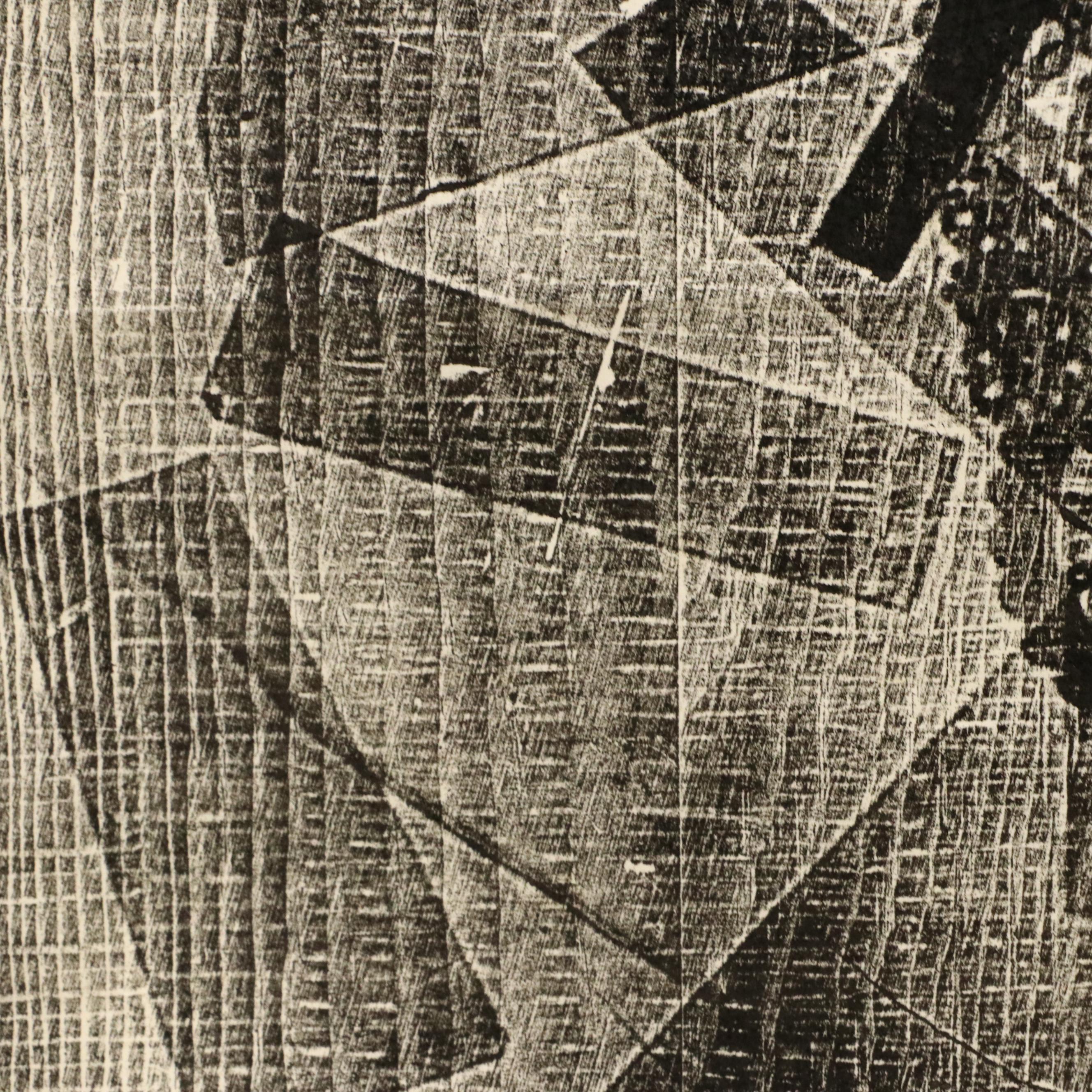 Margaret Wenstrup Abstract Collagraph and More Figural Relief Prints, 1958