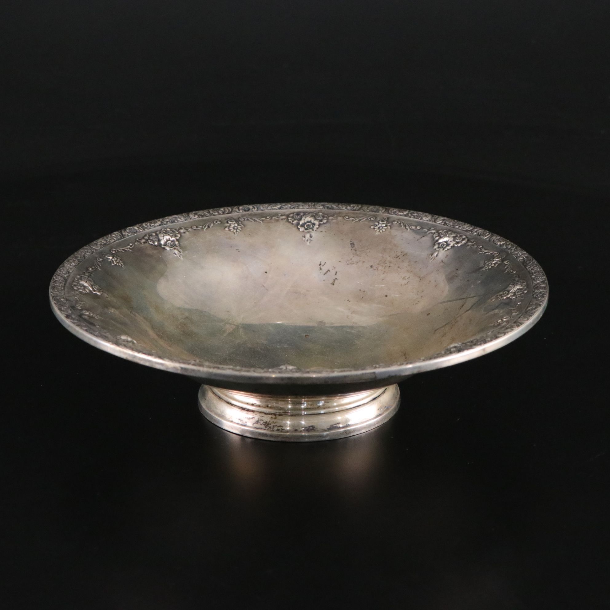 Wallace Sterling Silver Pedestal Bowl, Early to Mid-20th Century