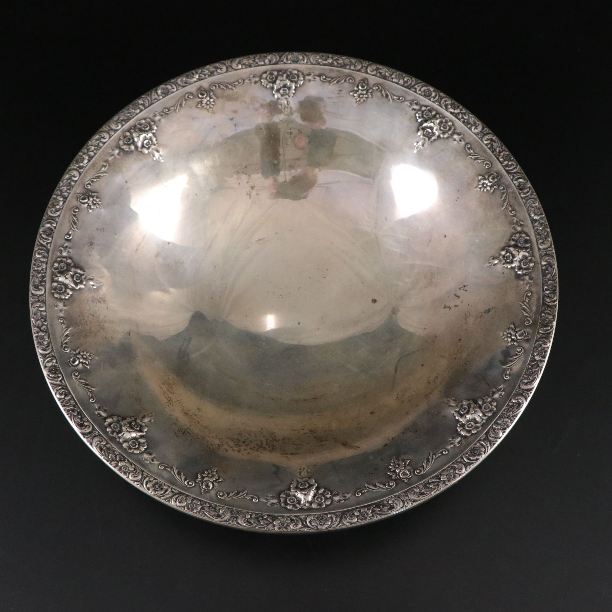 Wallace Sterling Silver Pedestal Bowl, Early to Mid-20th Century