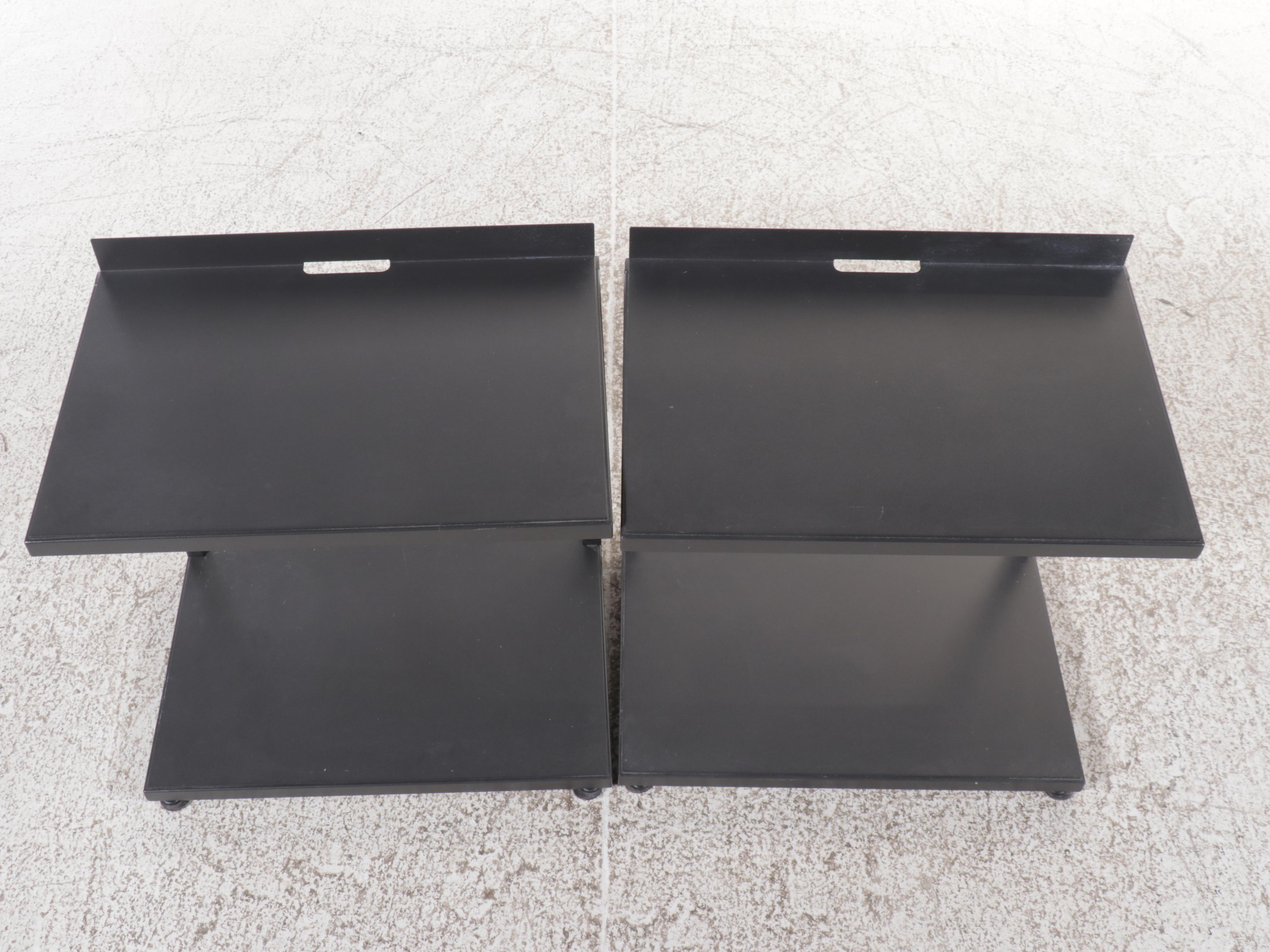 Pair of Contemporary Cantilevered Nightstands