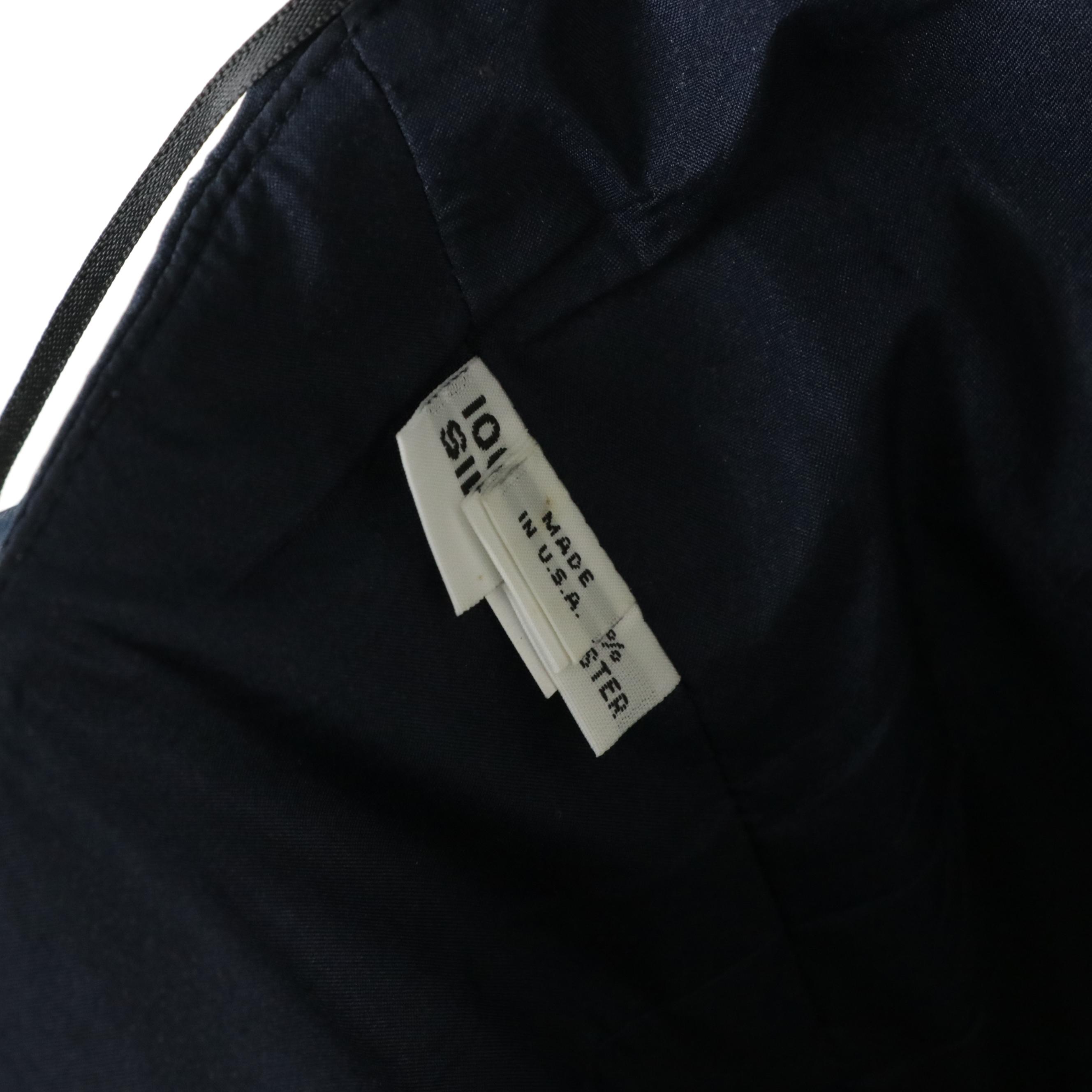 Liancarlo Couture Ruched Ruffle Bodice Strapless Gown in Navy Silk