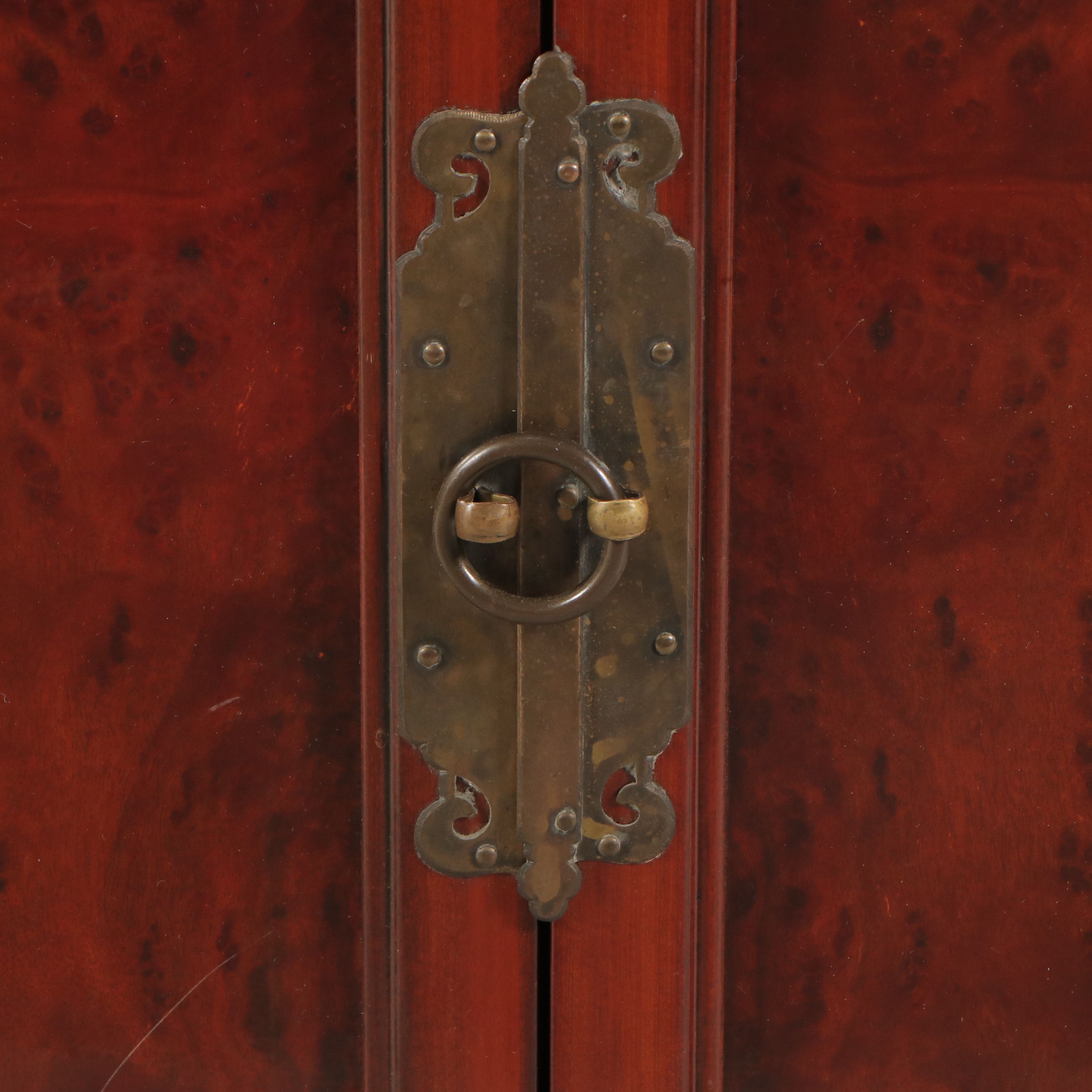 Chinese Burlwood and Elm Buffet, 20th Century