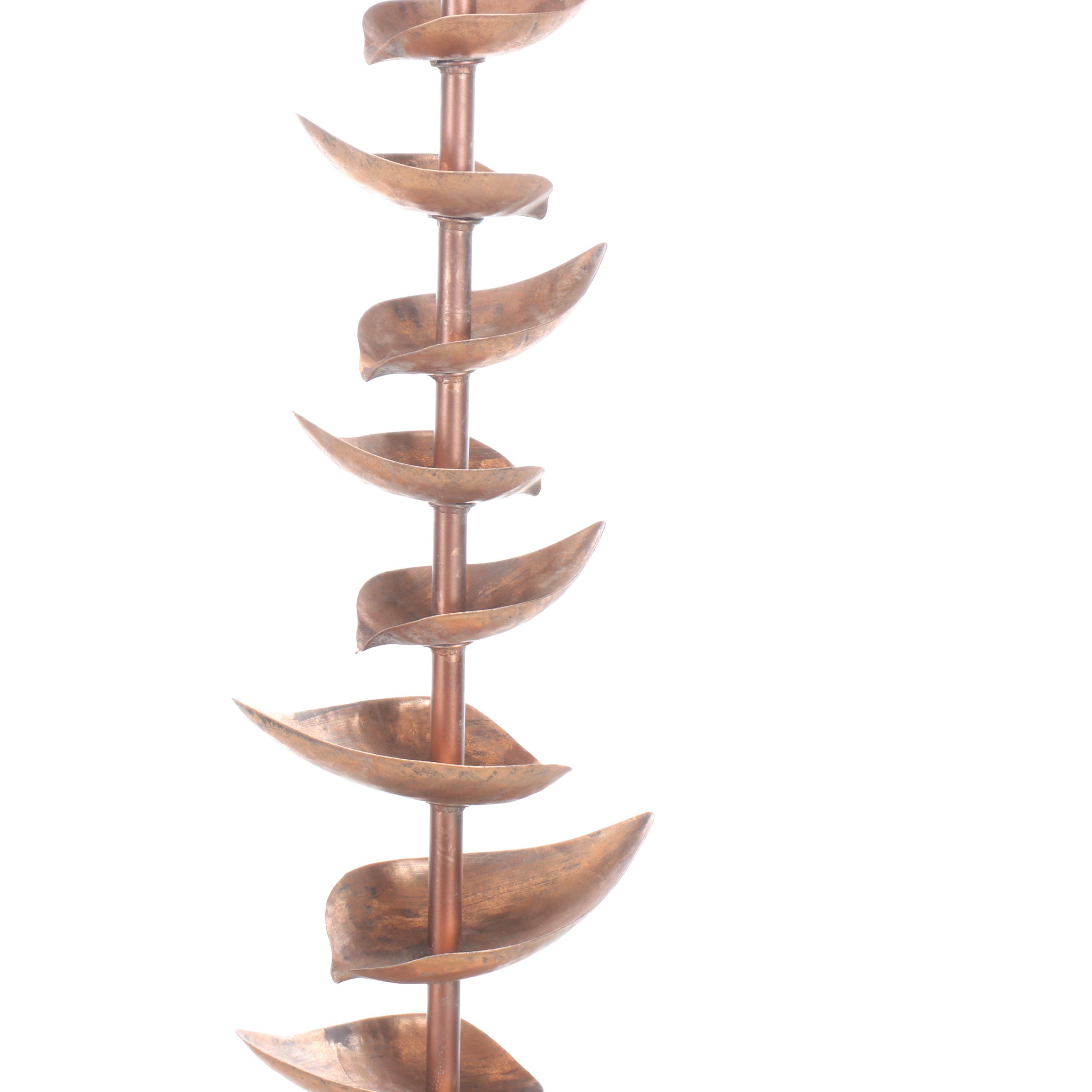 Melrose International Bronzed Metal Leaf Outdoor Fountain