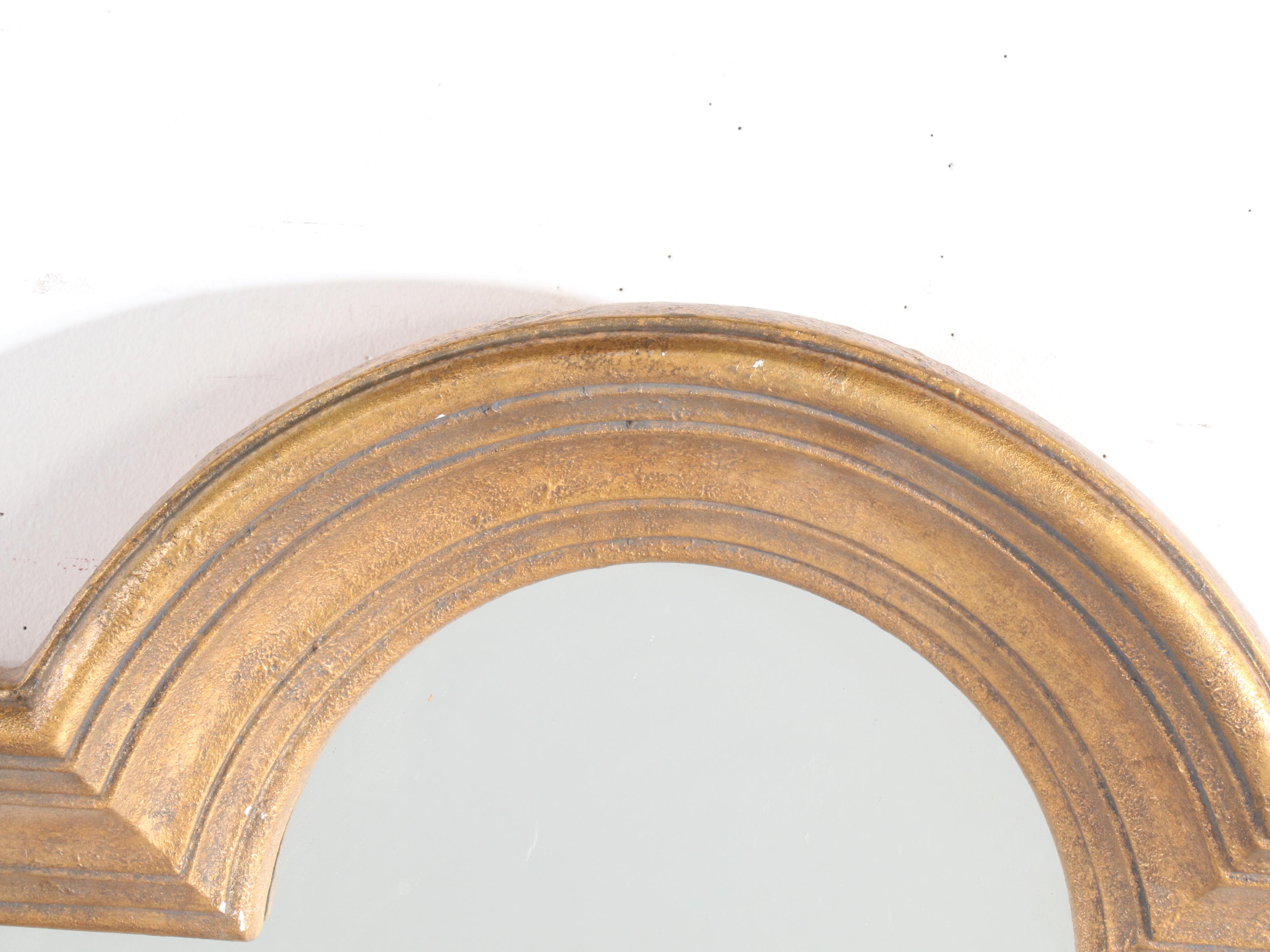 Italian Style Gilt Quatrefoil  Wall Mirror