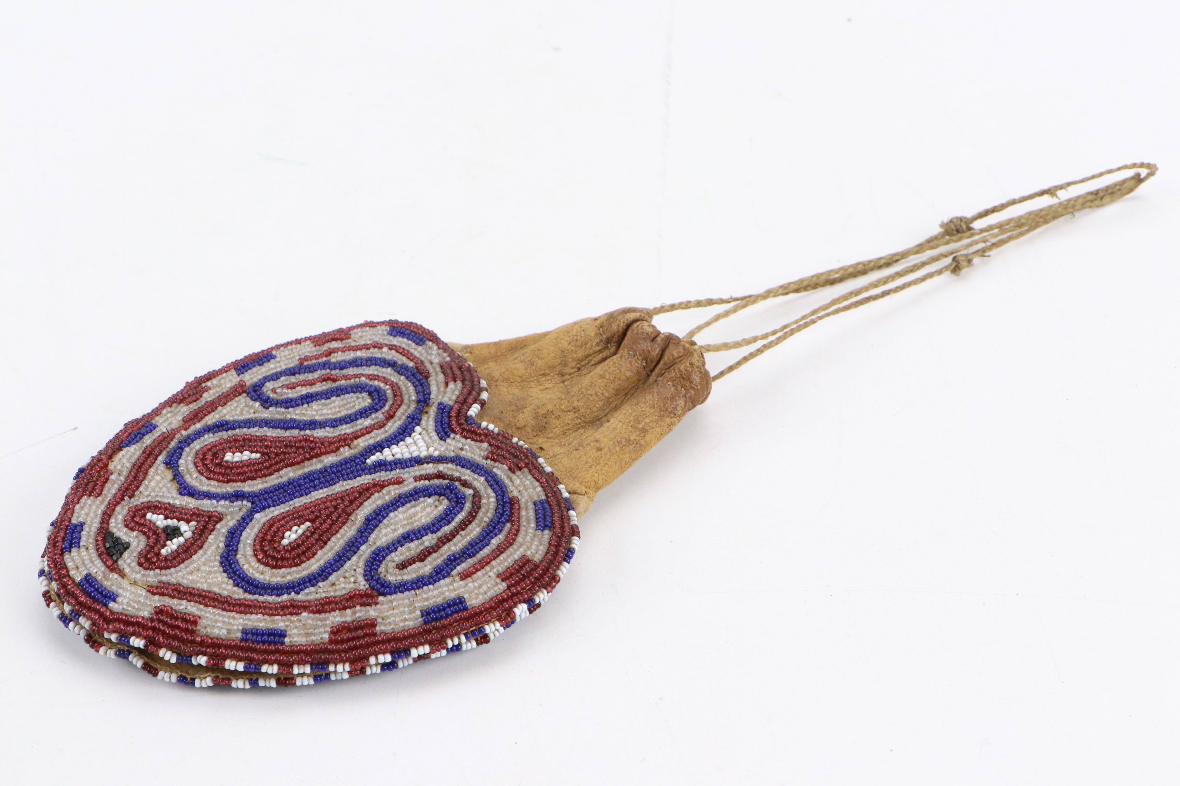 Indigenous American Hand-Beaded Pouches and Floral Beadwork Panels