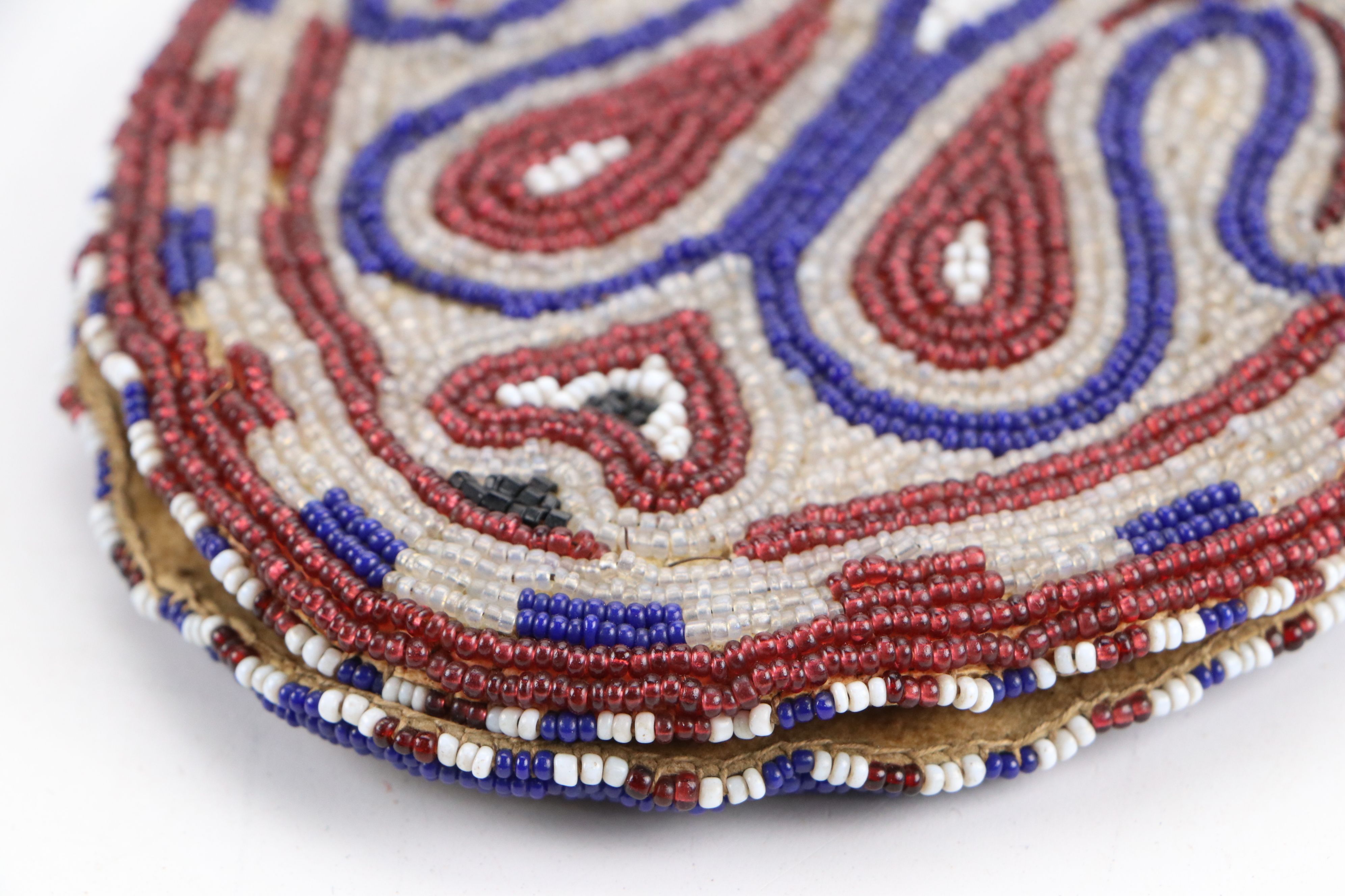 Indigenous American Hand-Beaded Pouches and Floral Beadwork Panels