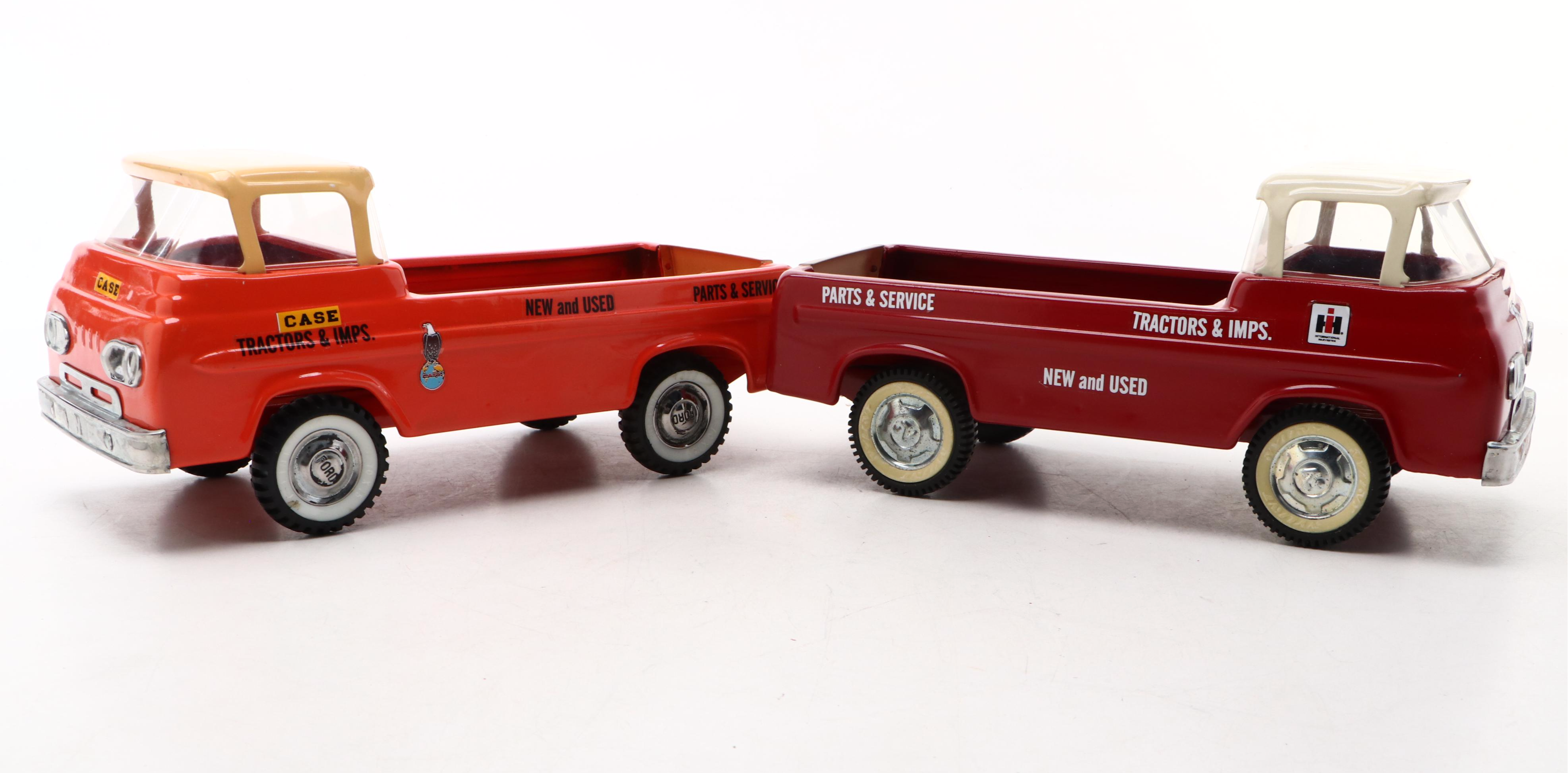 Nylint Pressed Steel Ford "Case" and "HI" Trucks, Mid-20th Century