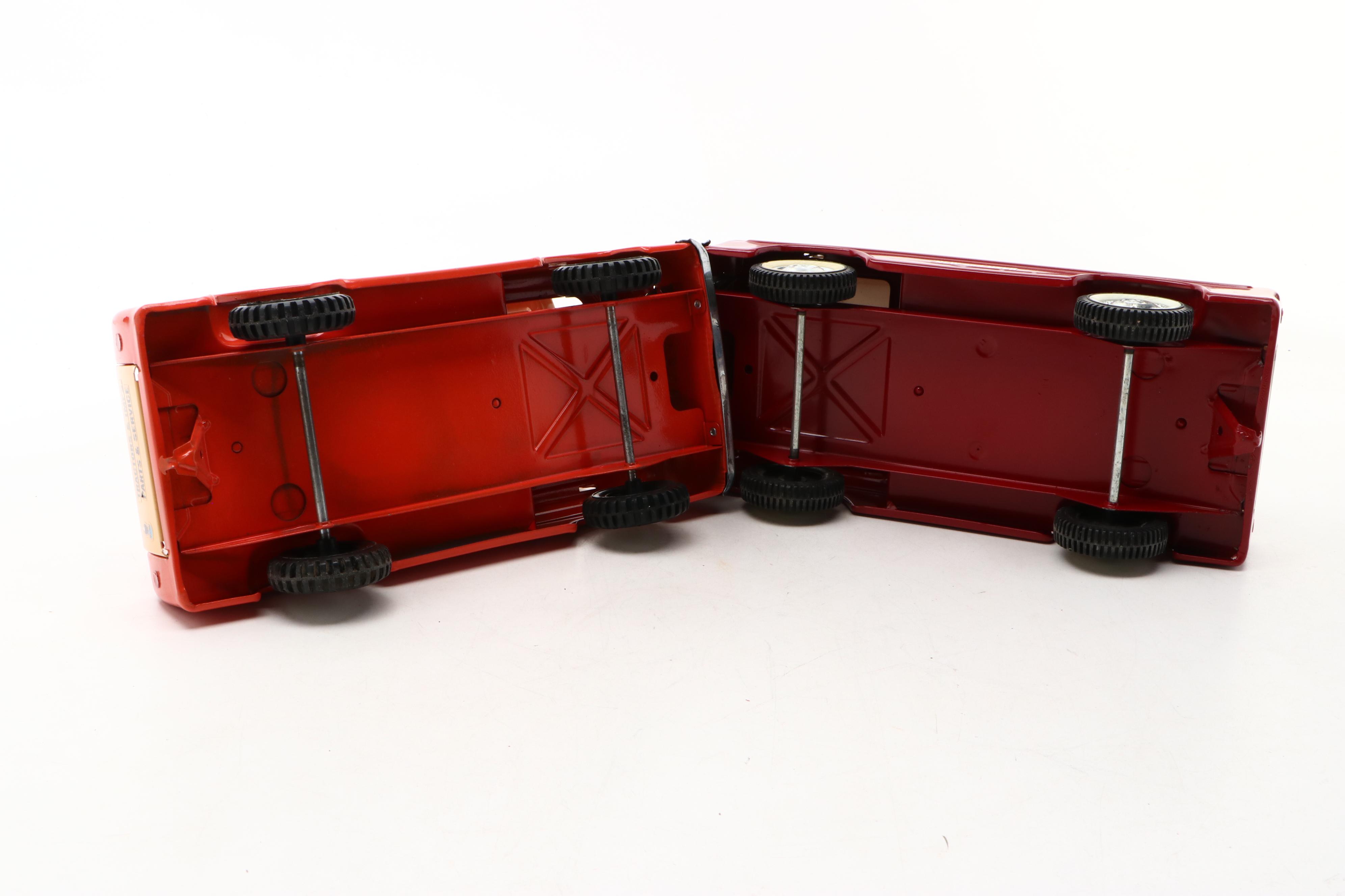 Nylint Pressed Steel Ford "Case" and "HI" Trucks, Mid-20th Century